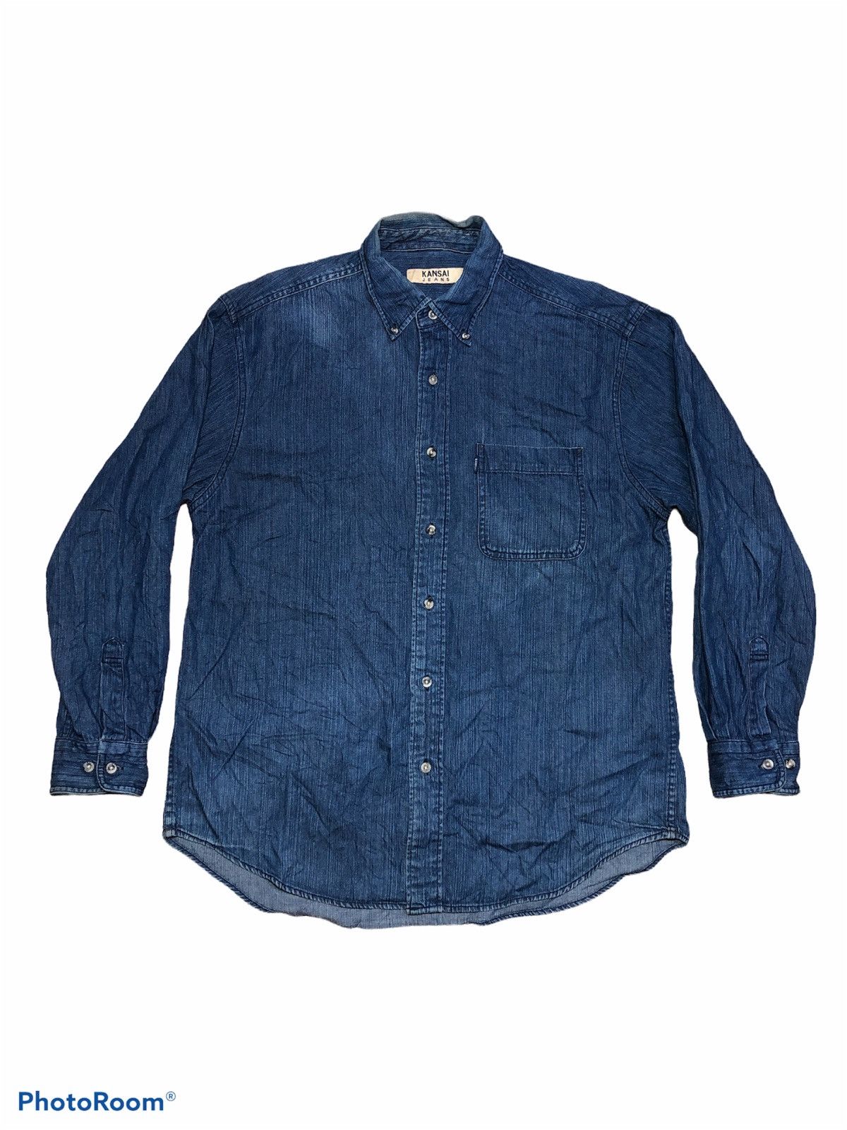 Japanese Brand × Kansai Yamamoto KANSAI JEANS DENIM BUTTON SHIRT Size US M / EU 48-50 / 2 - 1 Thumbnail