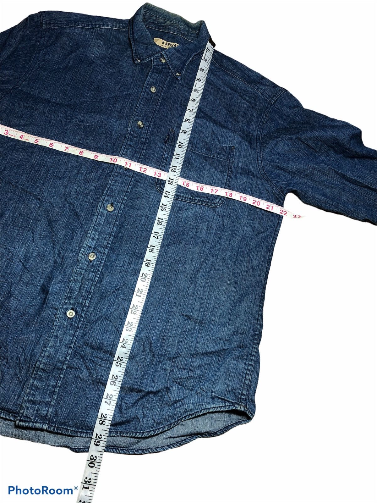 Japanese Brand × Kansai Yamamoto KANSAI JEANS DENIM BUTTON SHIRT Size US M / EU 48-50 / 2 - 3 Thumbnail