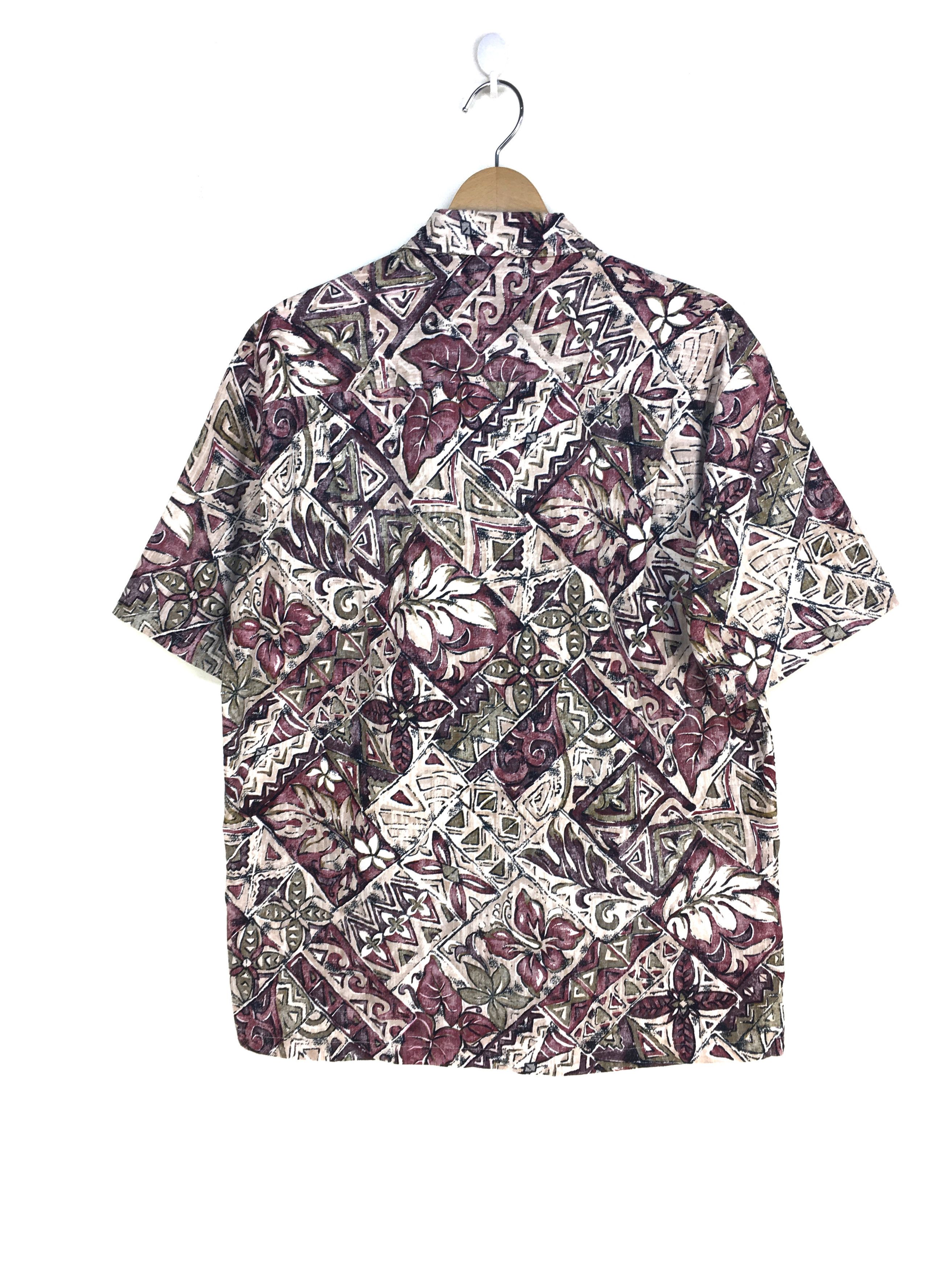 Vintage Vintage ROYAL CREATIONS Taro Leaf Geometry Hawaiian Shirt Size US M / EU 48-50 / 2 - 8 Thumbnail