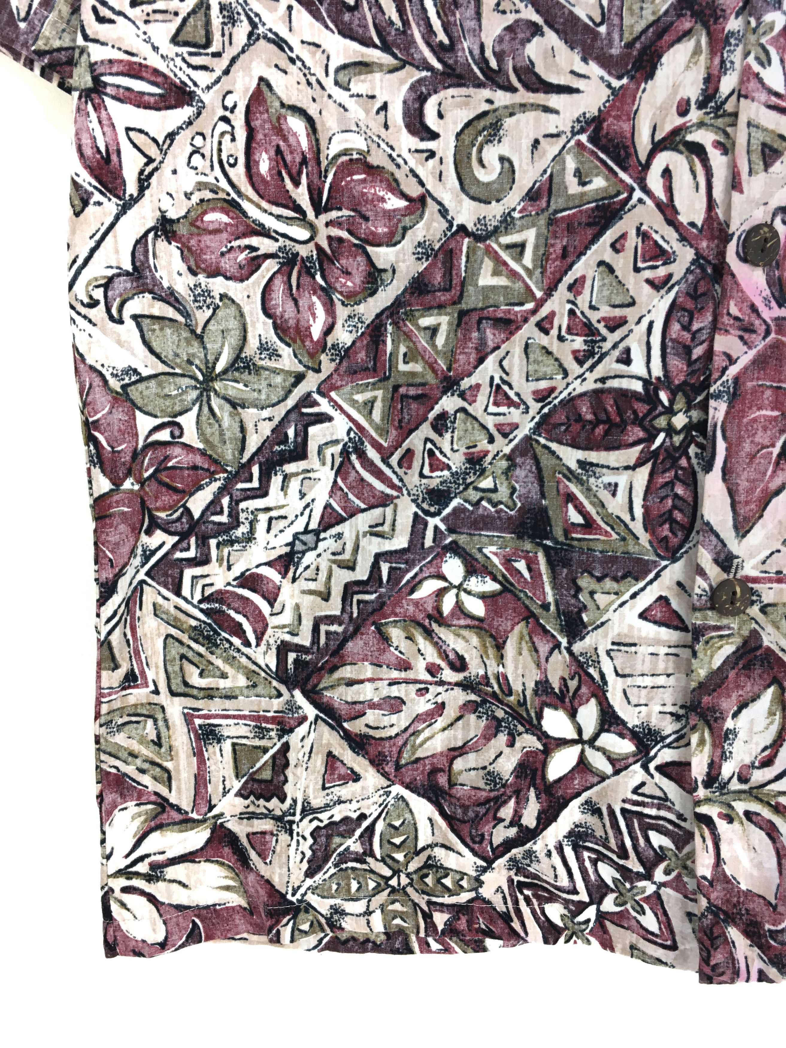 Vintage Vintage ROYAL CREATIONS Taro Leaf Geometry Hawaiian Shirt Size US M / EU 48-50 / 2 - 5 Thumbnail