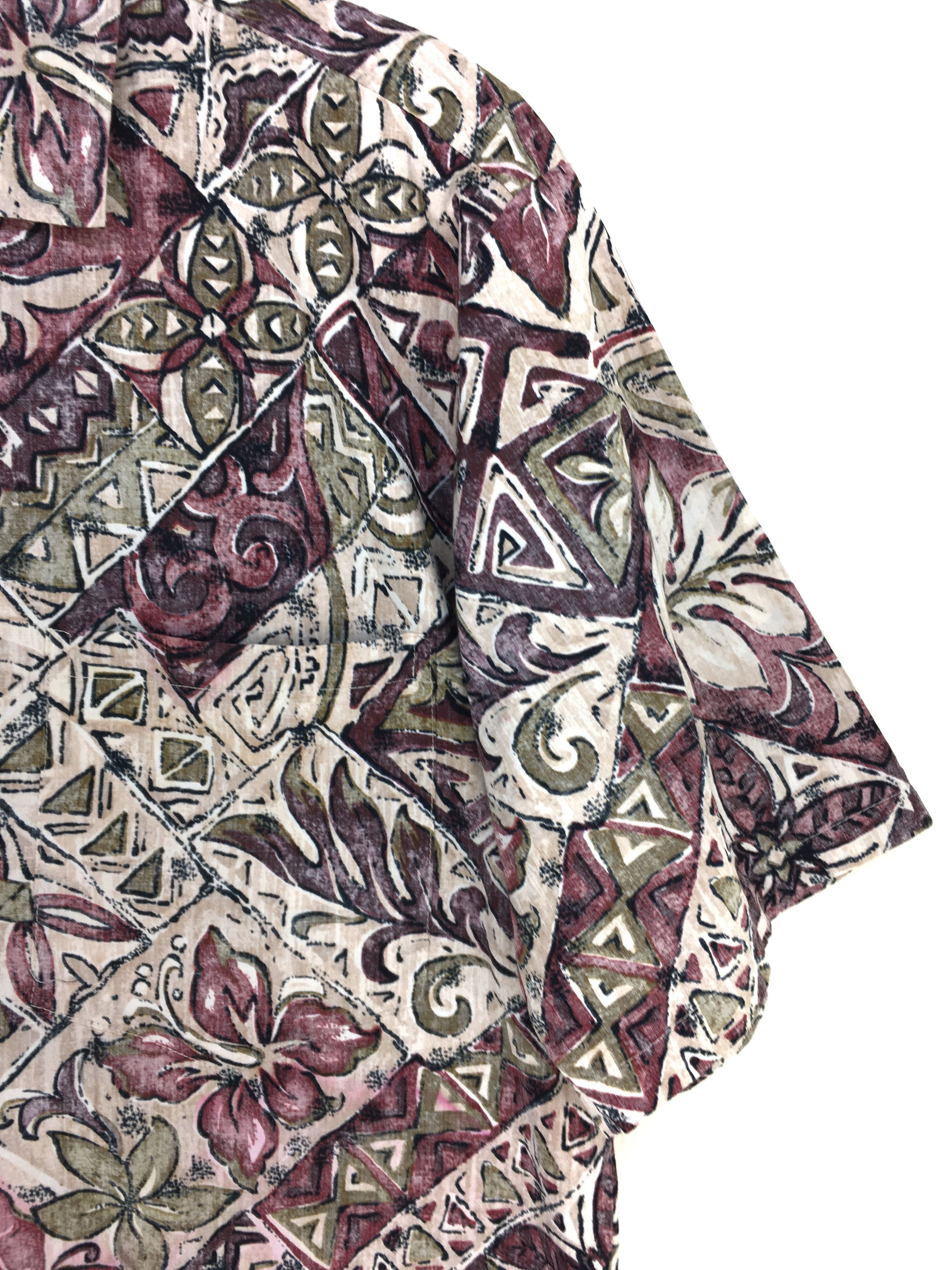 Vintage Vintage ROYAL CREATIONS Taro Leaf Geometry Hawaiian Shirt Size US M / EU 48-50 / 2 - 3 Thumbnail