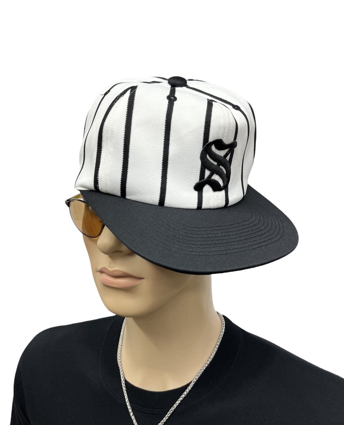 Japanese Brand 🔥Vintage 90’s REWARD Japan Stripes Baseball Hat Hip Hop Size ONE SIZE - 1 Thumbnail