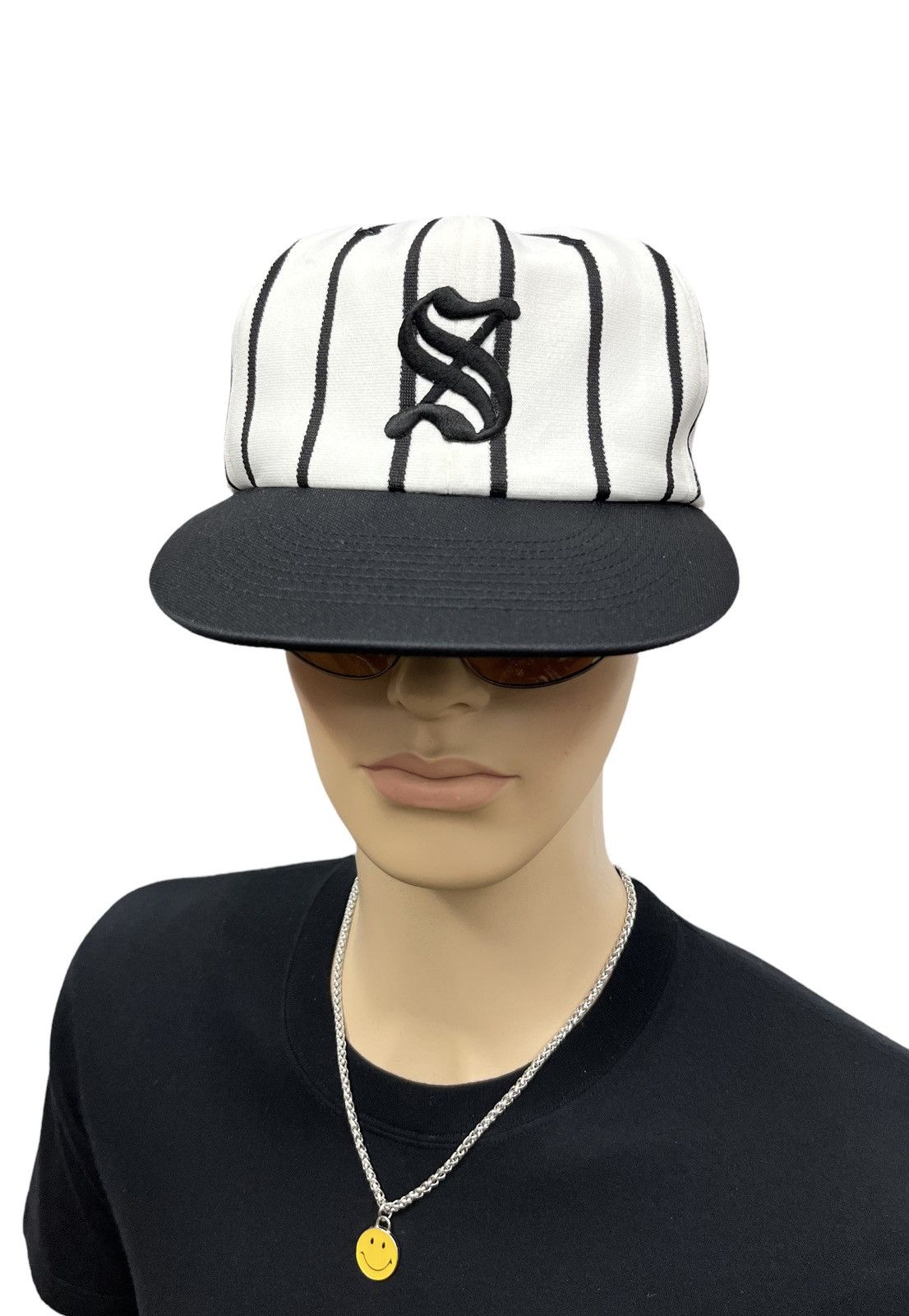 Japanese Brand 🔥Vintage 90’s REWARD Japan Stripes Baseball Hat Hip Hop Size ONE SIZE - 2 Thumbnail