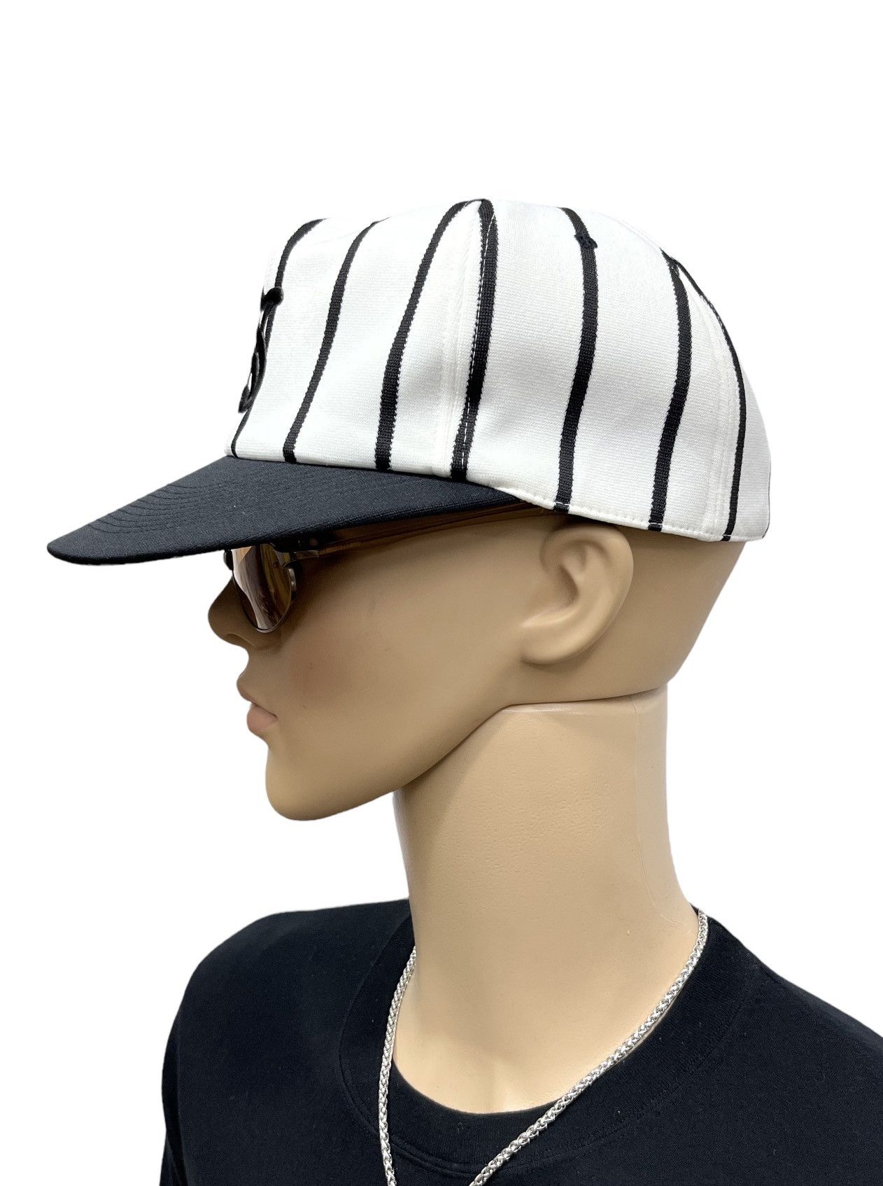 Japanese Brand 🔥Vintage 90’s REWARD Japan Stripes Baseball Hat Hip Hop Size ONE SIZE - 3 Thumbnail