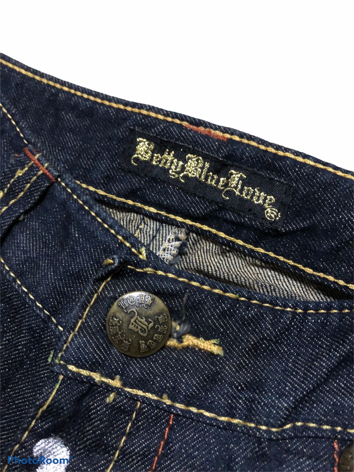 Japanese Brand BETTY BLUE DISTRESSED SPLATTER DENIM Size US 32 / EU 48 - 3 Thumbnail
