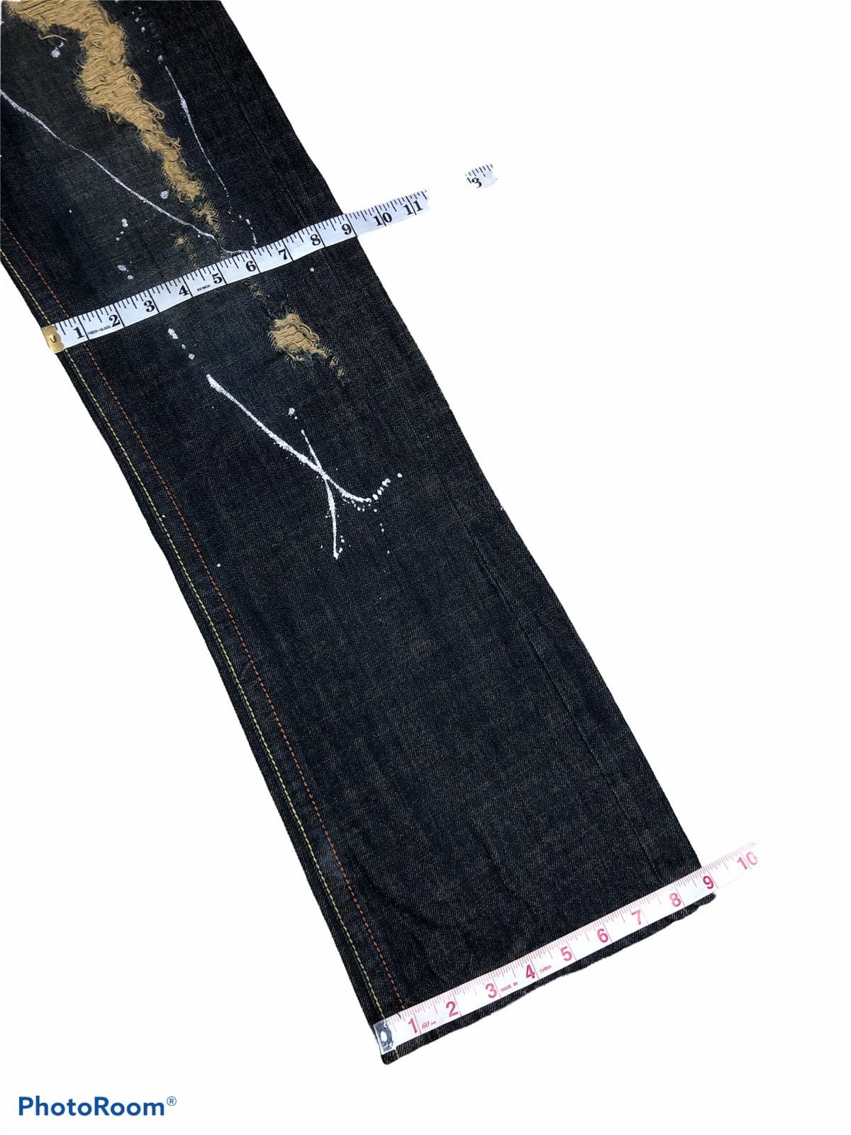 Japanese Brand BETTY BLUE DISTRESSED SPLATTER DENIM Size US 32 / EU 48 - 6 Thumbnail