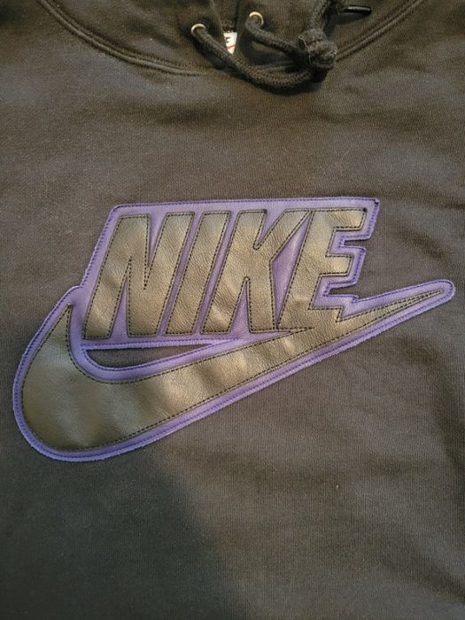 Nike supreme leather sales hoodie