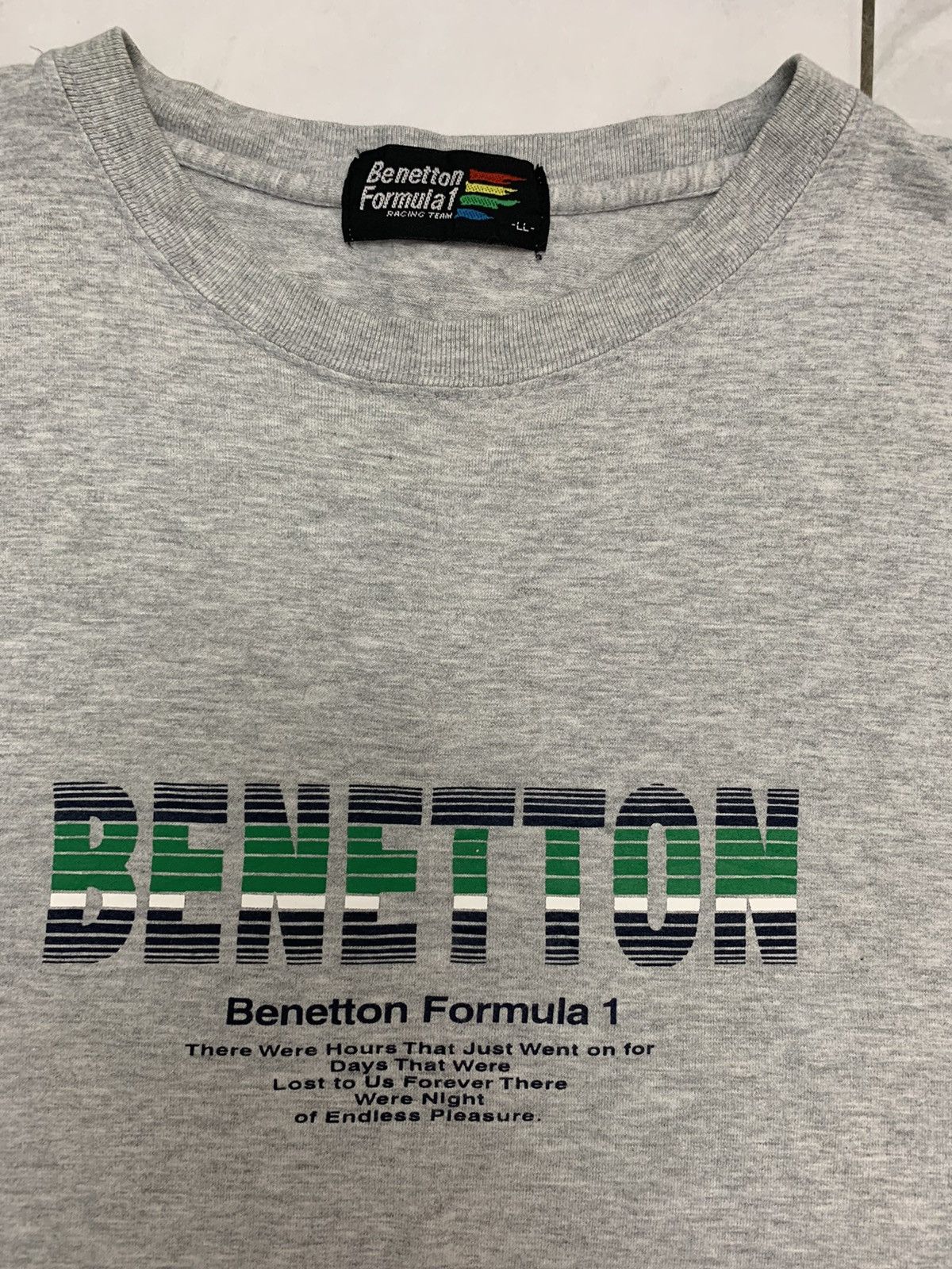 Benetton Vintage Benetton Formula 1 racing team t shirt Size US M / EU 48-50 / 2 - 3 Thumbnail