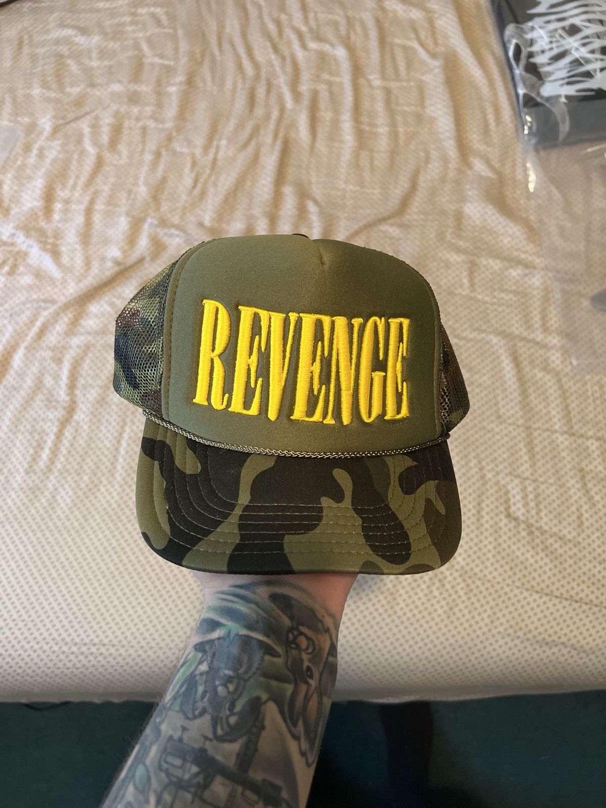 Revenge Revenge Nirvana Trucker Hat - Camo Size ONE SIZE - 1 Thumbnail