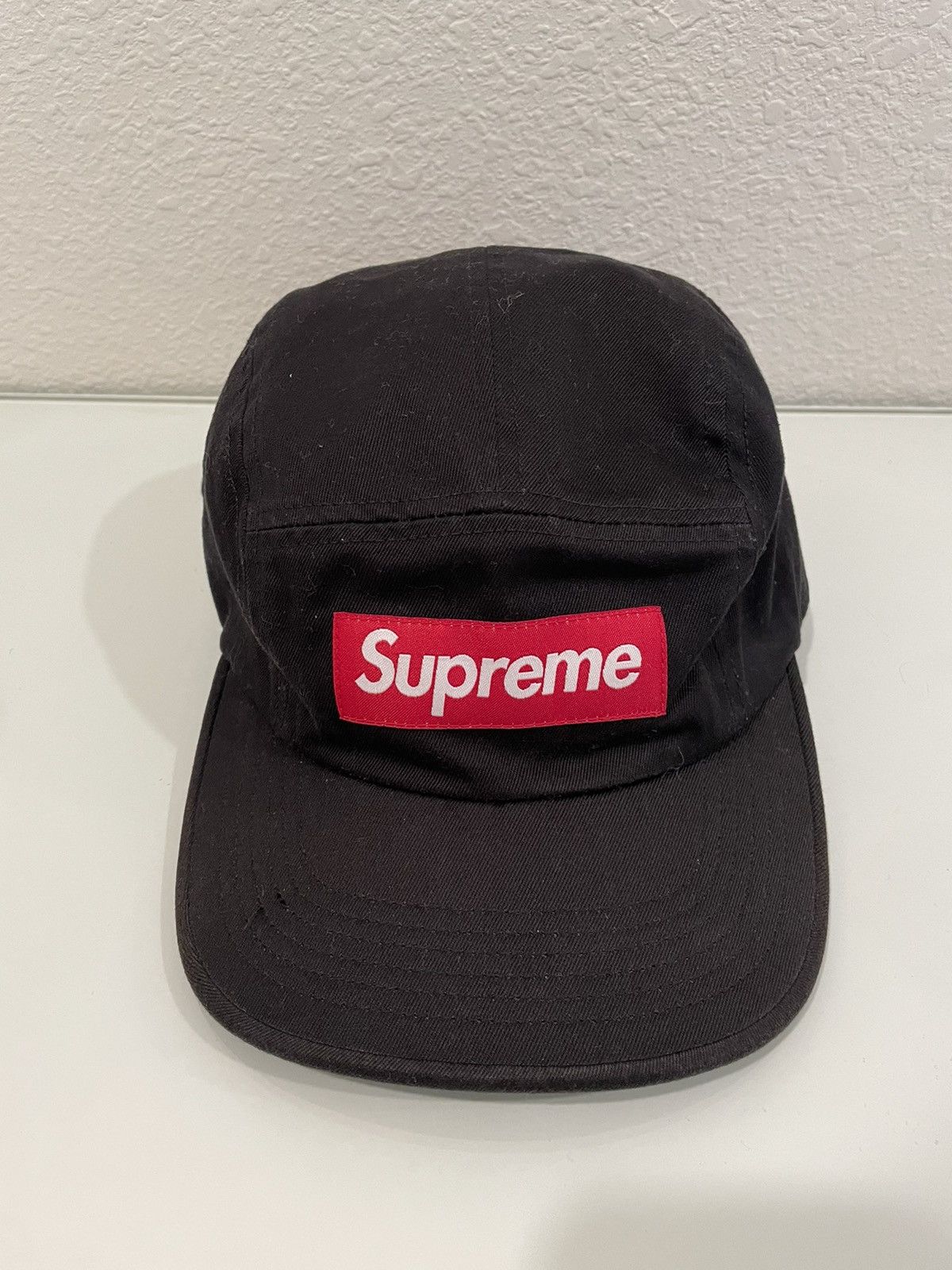 Supreme Washed Chino Twill Camp Cap Black Supreme Supreme Washed Chino Twill Camp Cap  main image 2