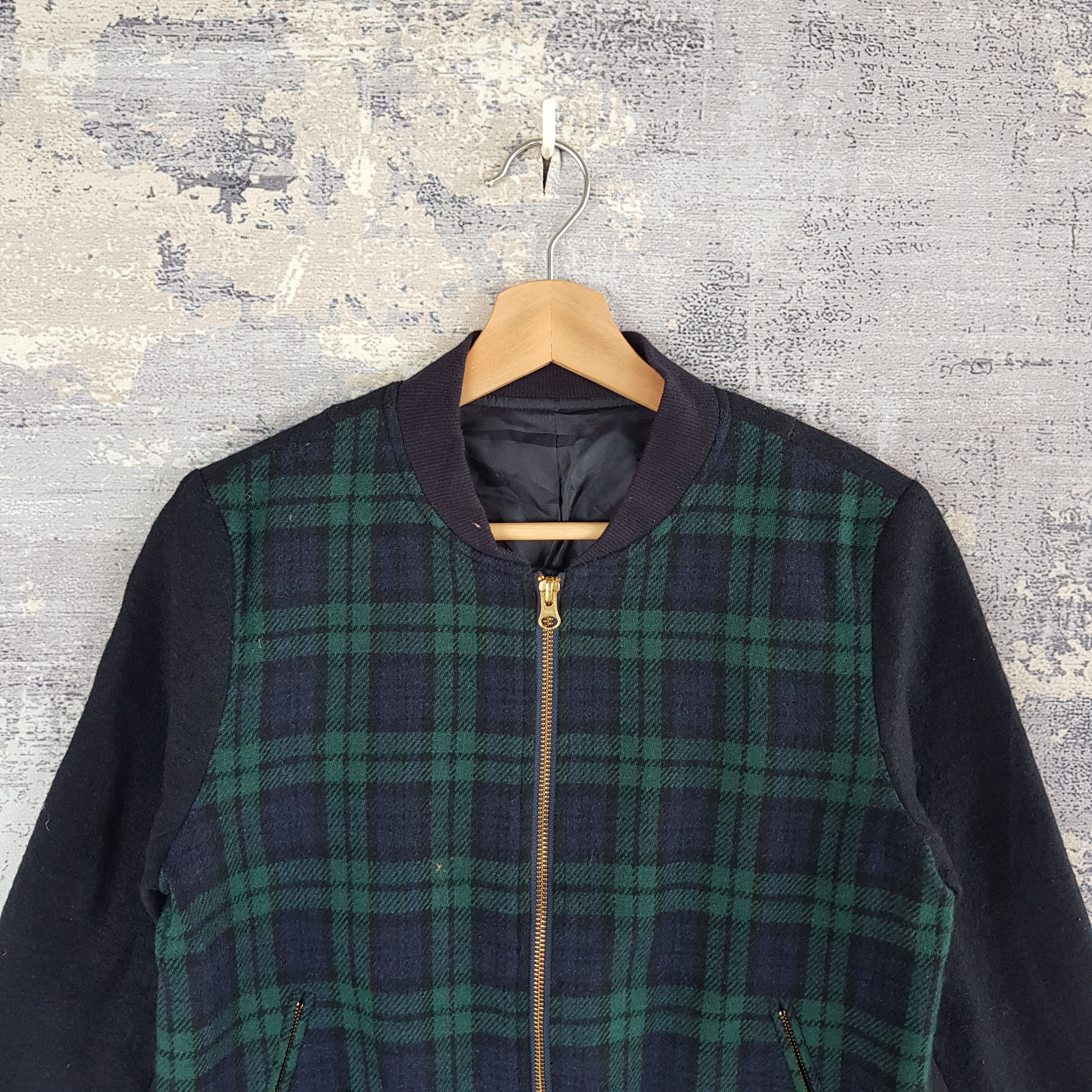 Japanese Brand × Vintage Japanese Varsity Checkered Jacket Tartan Wool Plaid Jacket Size XS / US 0-2 / IT 36-38 - 2 Thumbnail