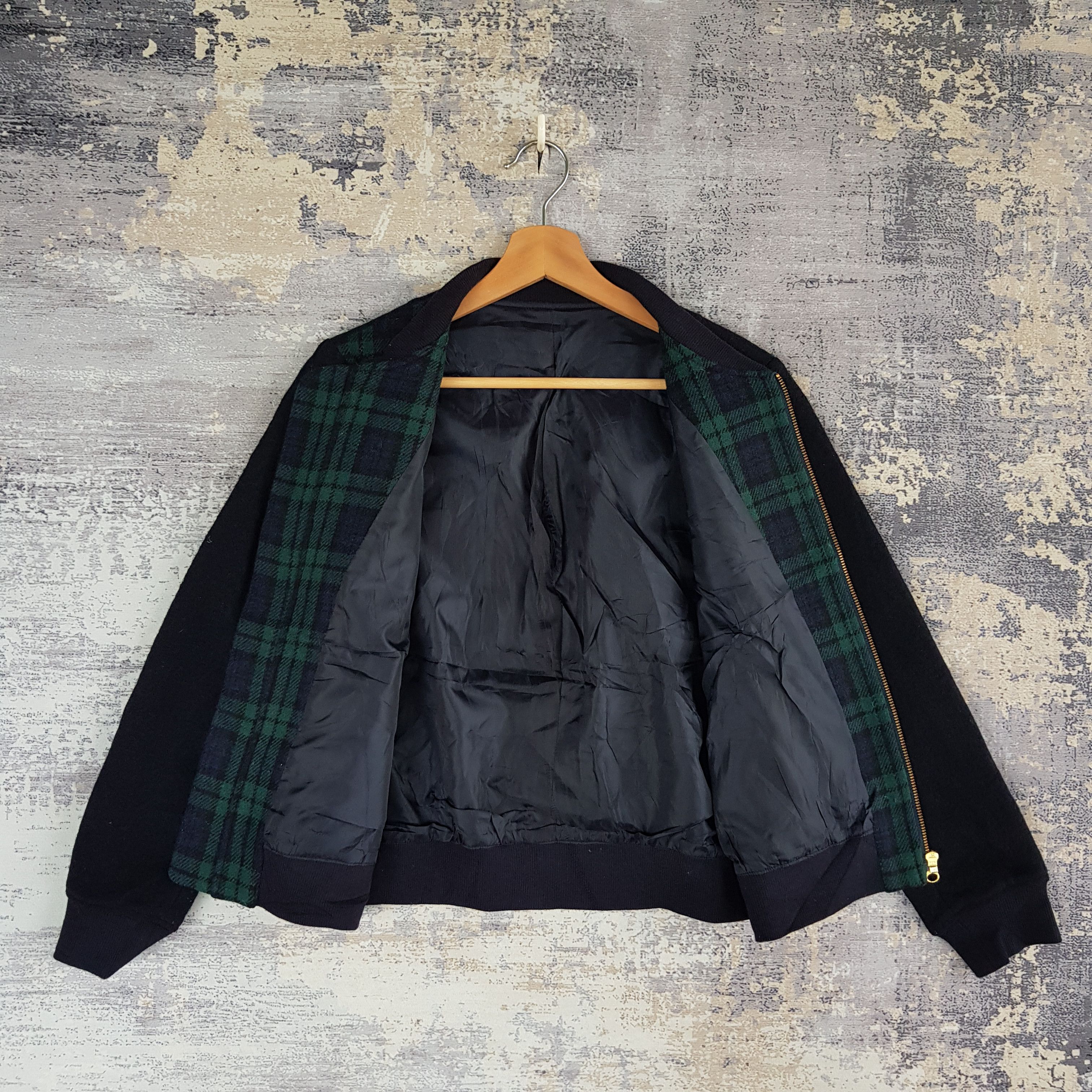 Japanese Brand × Vintage Japanese Varsity Checkered Jacket Tartan Wool Plaid Jacket Size XS / US 0-2 / IT 36-38 - 4 Thumbnail