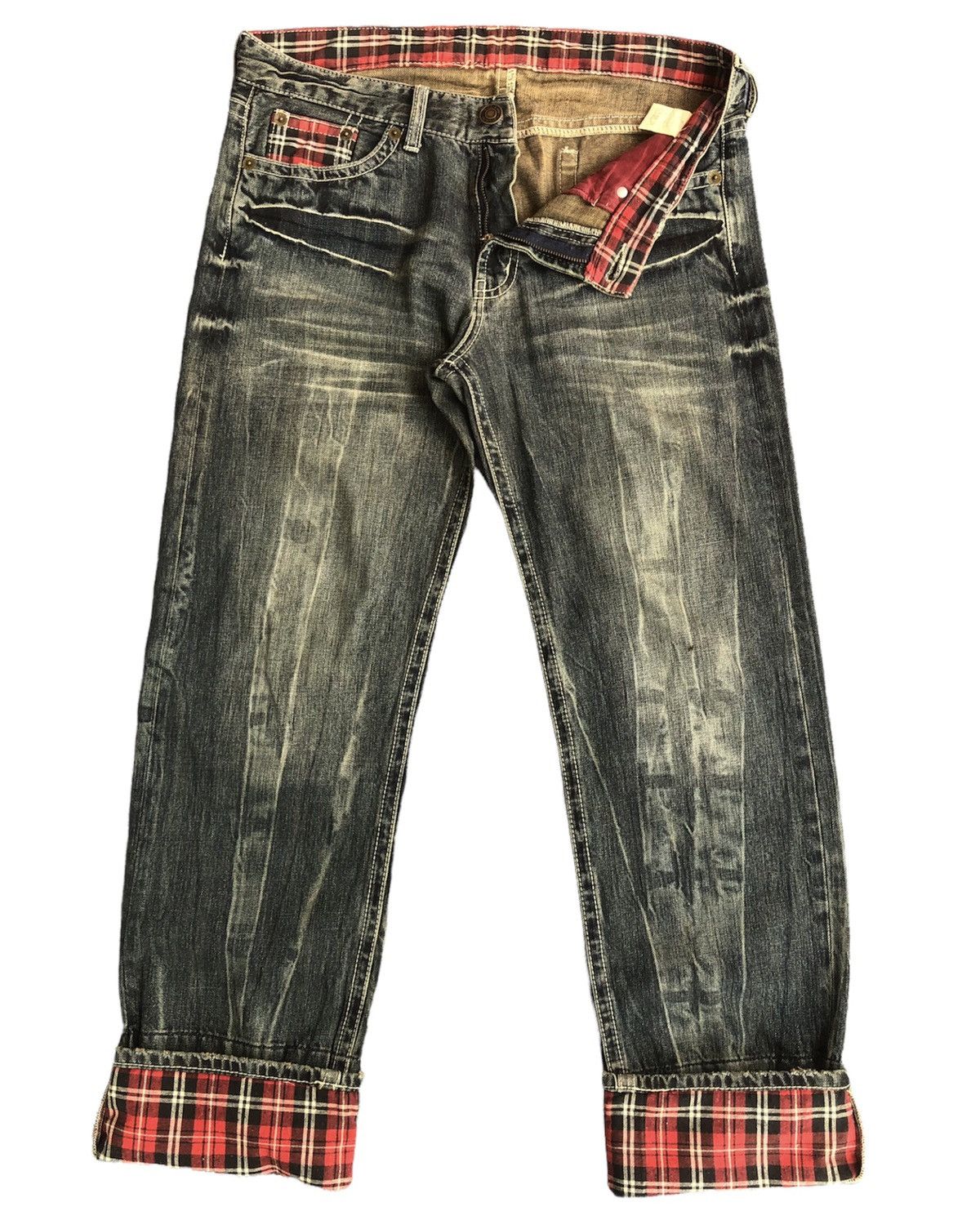Seditionaries Last Drop🔥Rare🔥Japanese Brand Theoria Design Skulls Jeans Size US 35 - 1 Thumbnail