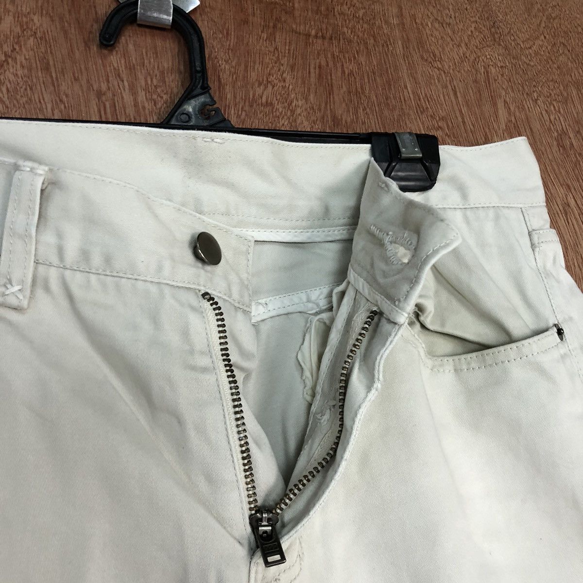 Japanese Brand Japan White double knee cargo Straight Pants #H341 Size US 32 / EU 48 - 5 Thumbnail