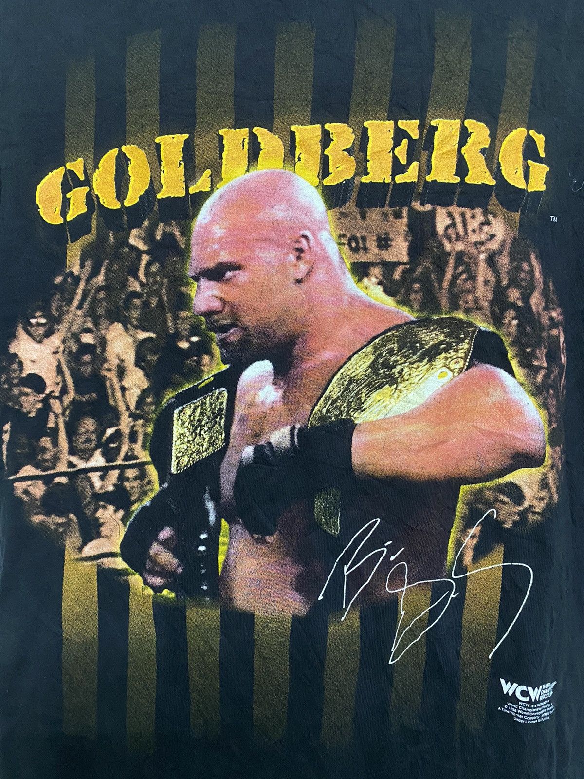 Vintage × WWE × WWF Vintage WCW Goldberg Tshirt Size US XXL / EU 58 / 5 - 4 Thumbnail