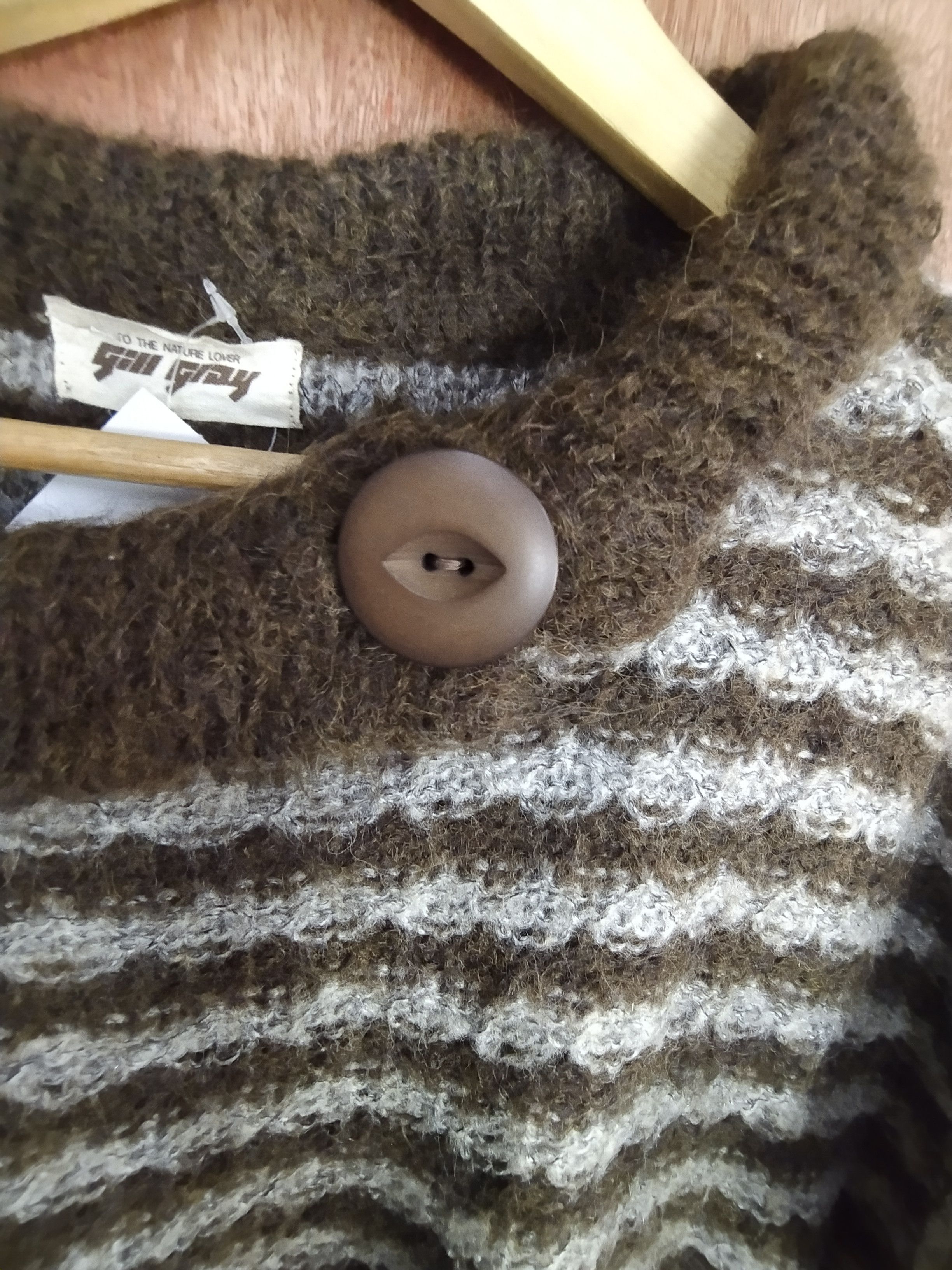 Homespun Knitwear × Japanese Brand × Vintage Gill Gray brown mohair shaggy knitwear vintage #S029 Size US S / EU 44-46 / 1 - 5 Thumbnail