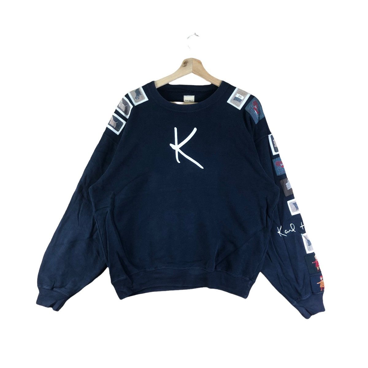 offer shop Karl Helmut Patchwork Design Crewneck Pullover Sweatshirt |  www.fcbsudan.com