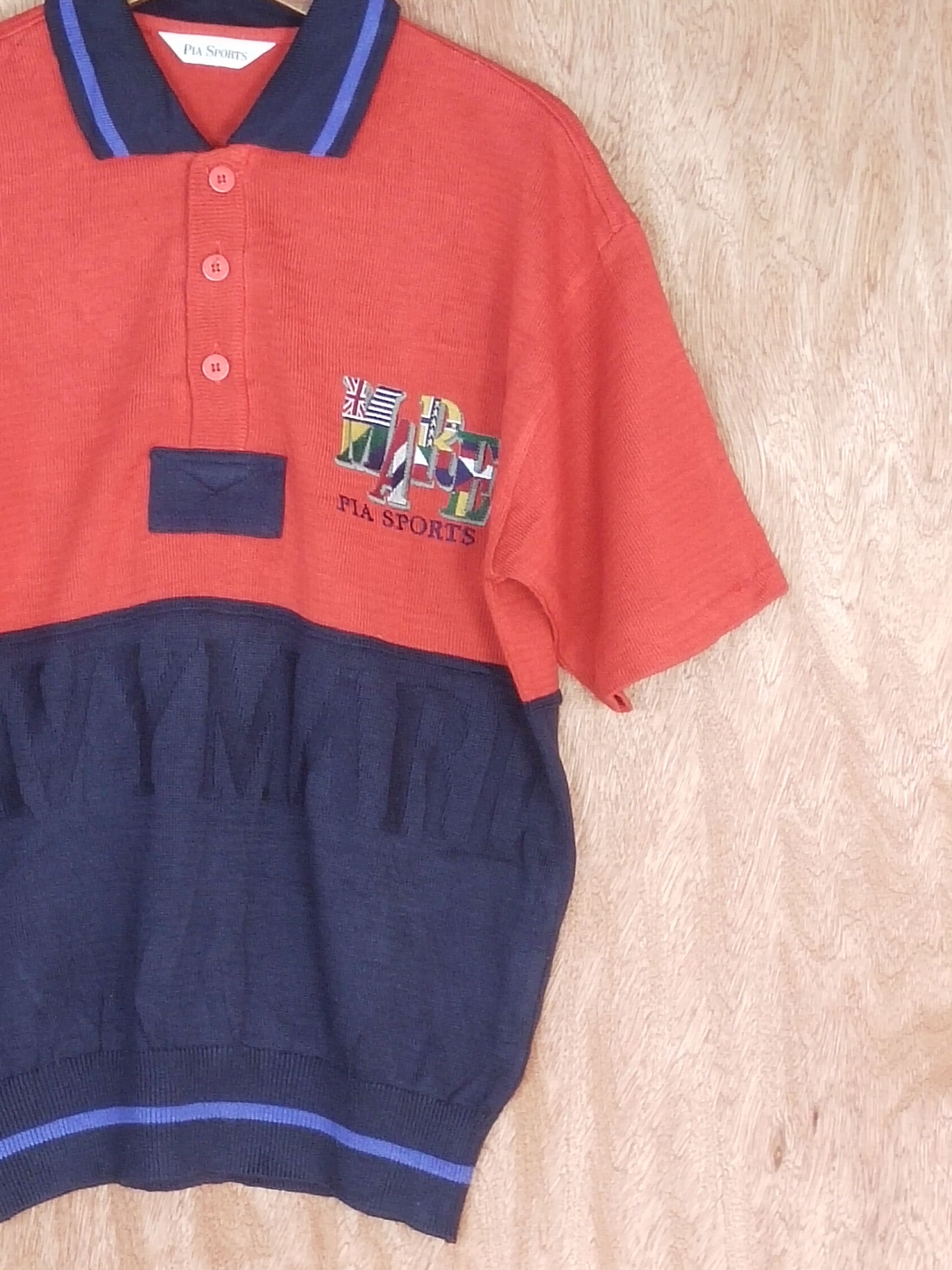 Japanese Brand Pia Sports red/black vintage #H287 Size US L / EU 52-54 / 3 - 3 Thumbnail