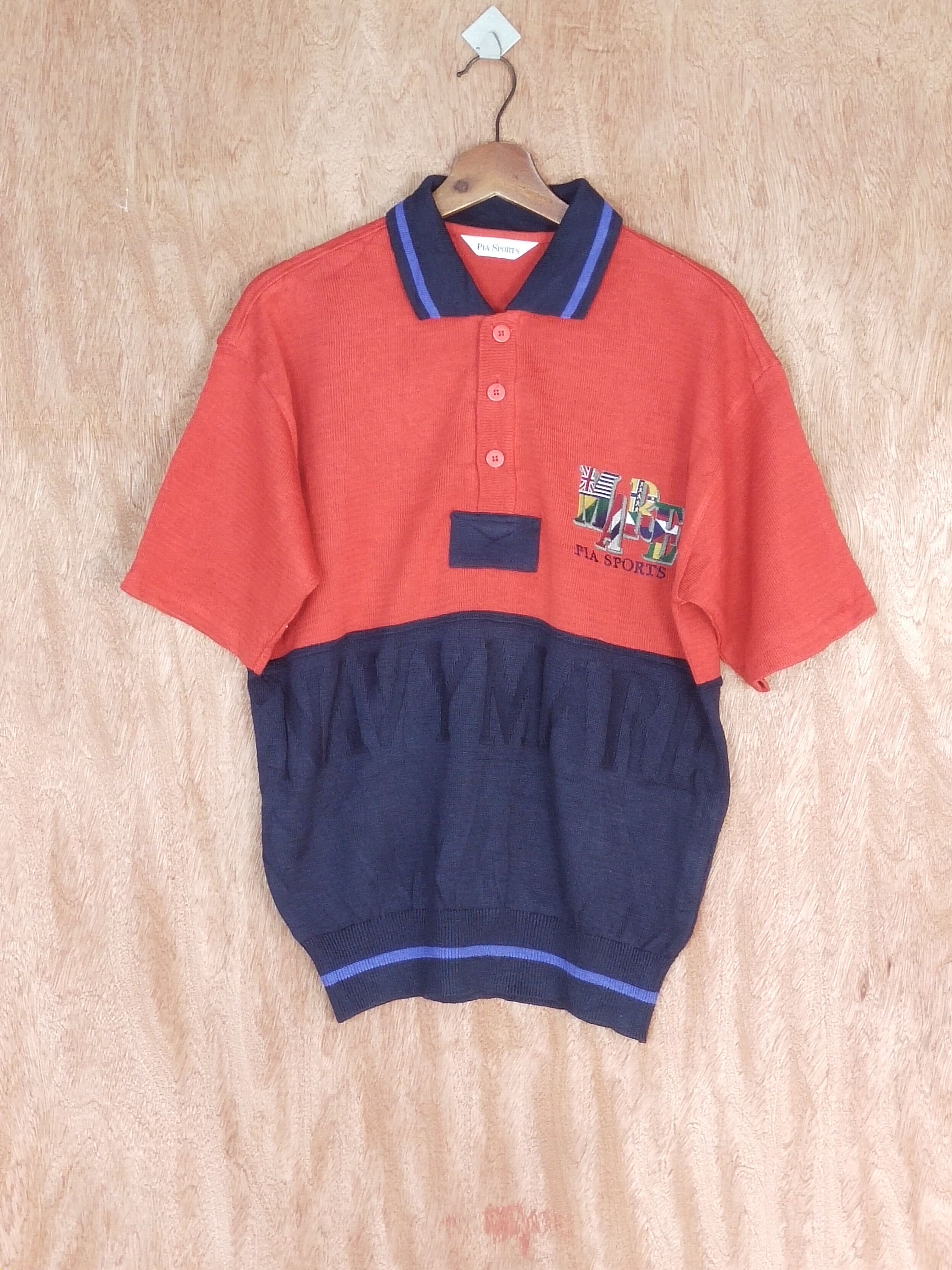 Japanese Brand Pia Sports red/black vintage #H287 Size US L / EU 52-54 / 3 - 1 Thumbnail