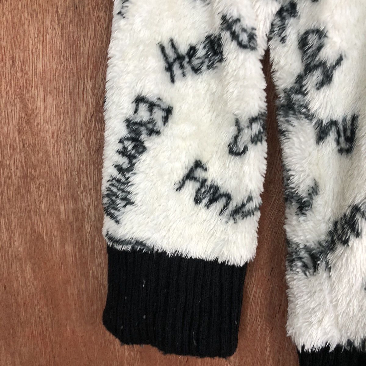 Japanese Brand Love Toxic White Mohair fleece sweater hoodie #H137 Size M / US 6-8 / IT 42-44 - 6 Thumbnail
