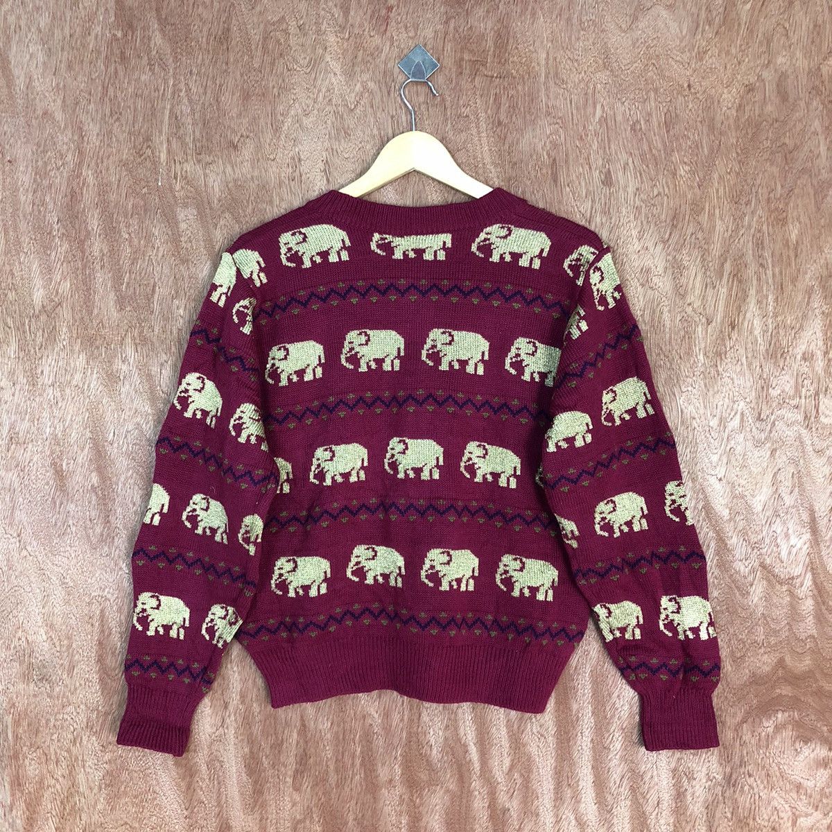 Homespun Knitwear Japan elephant art cardigan vintage Knitwear #H105 Size US S / EU 44-46 / 1 - 12 Thumbnail