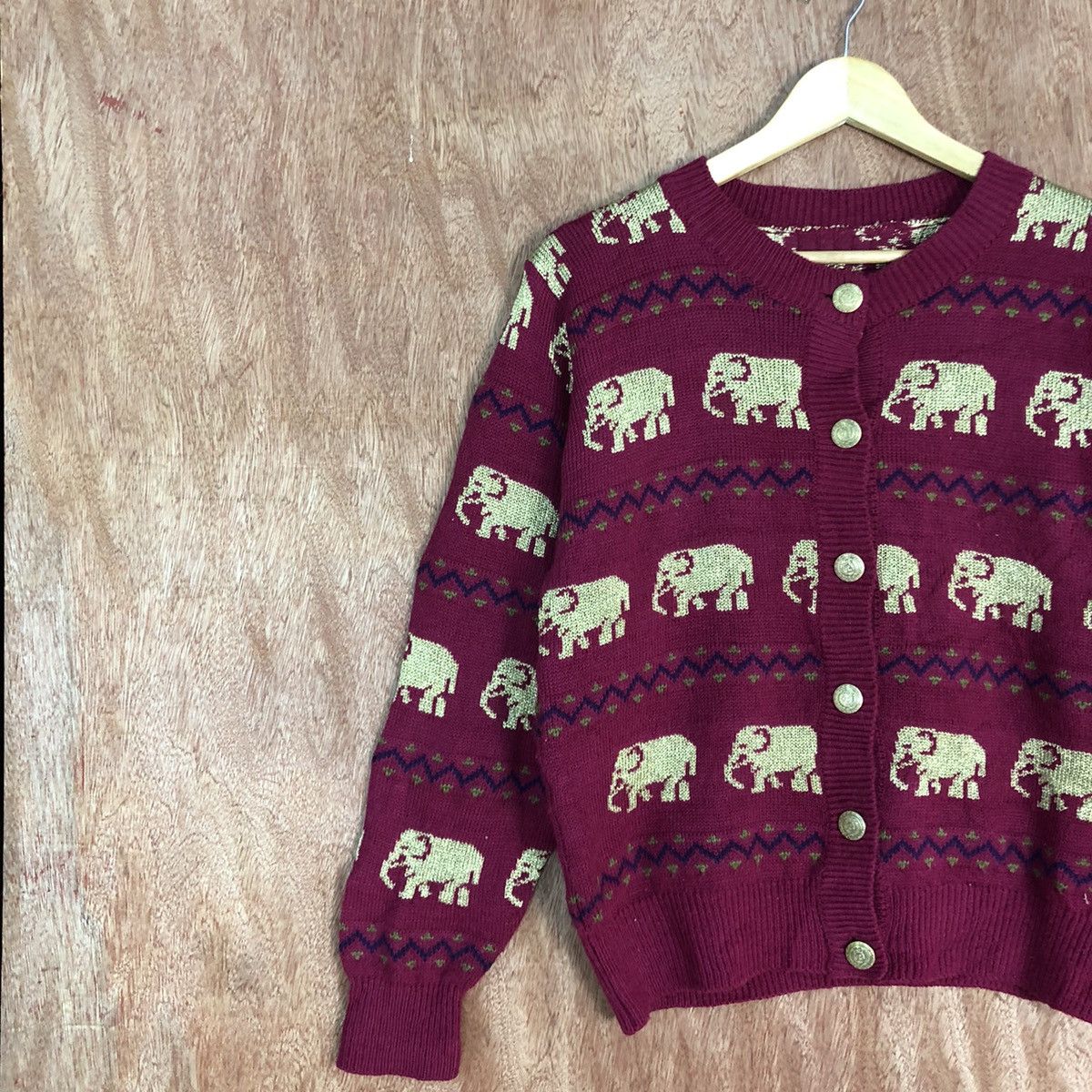 Homespun Knitwear Japan elephant art cardigan vintage Knitwear #H105 Size US S / EU 44-46 / 1 - 7 Thumbnail