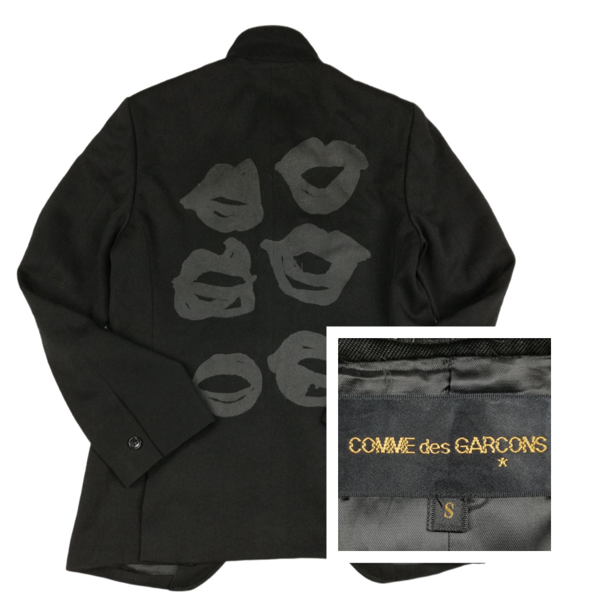 Comme des Garcons × Rei Kawakubo 🔥Comme des Garcons A/W 2000 Filip Pagowski Print Black Size S / US 4 / IT 40 - 6 Thumbnail