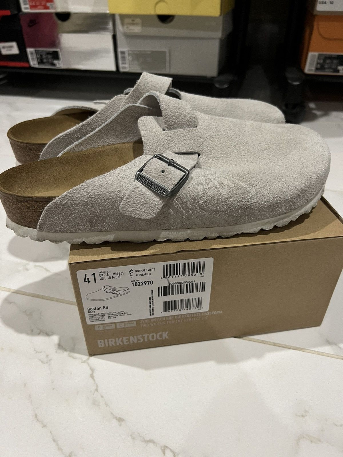 stussy birkenstock ビルケンシュトック　ボストン　41 Stussy X Birkenstock Boston Mule Bone Sandals Men's 41 (8