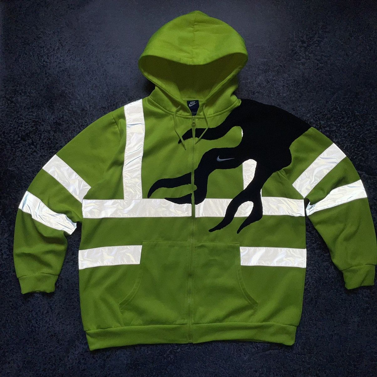 Nike ⚡️1 OF 1 Nike Vintage Custom Reflective Zip Hoodie Size US XL / EU 56 / 4 - 2 Thumbnail