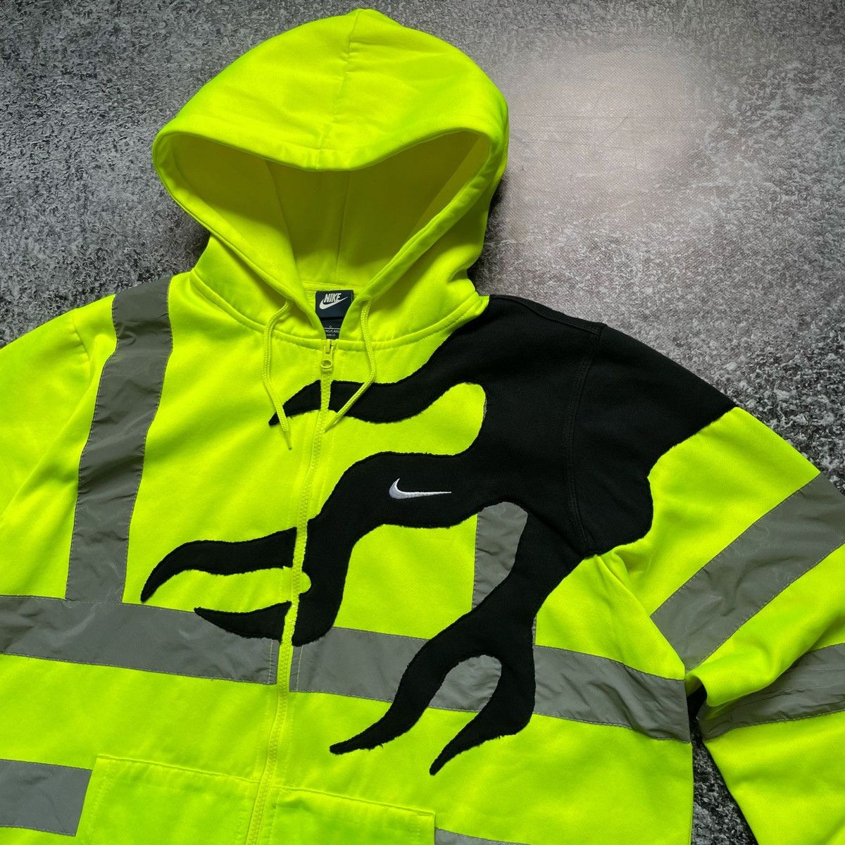 Nike ⚡️1 OF 1 Nike Vintage Custom Reflective Zip Hoodie Size US XL / EU 56 / 4 - 3 Thumbnail