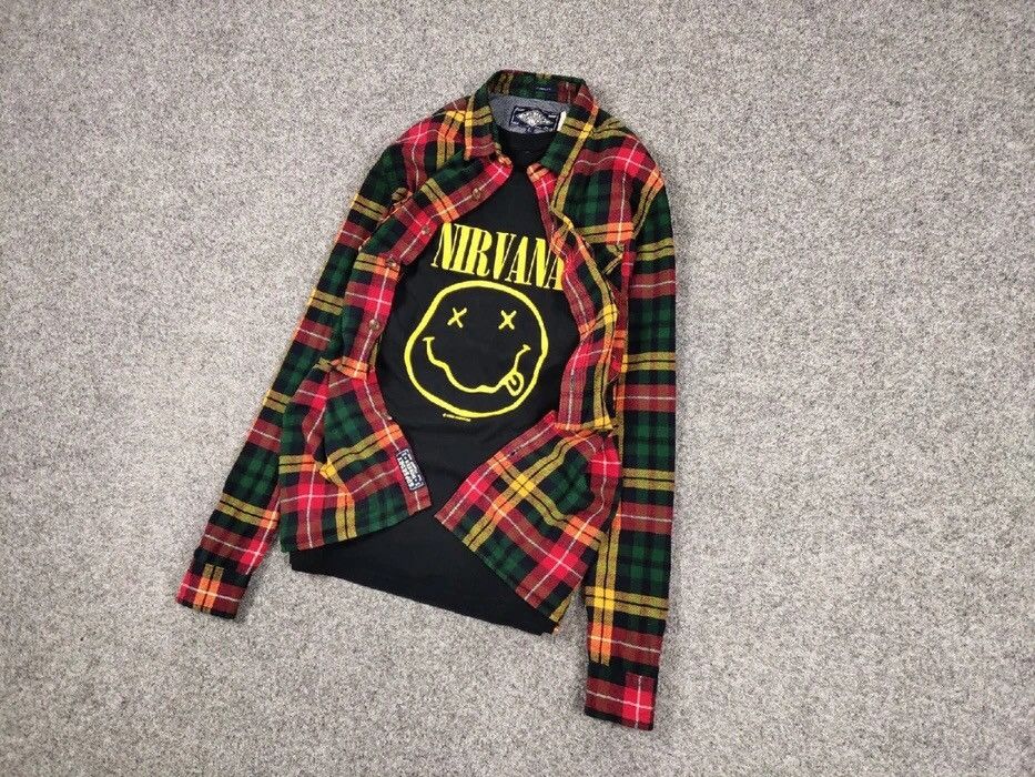 Flannel Vintage Flannel Shirt Travis Scott Style Size US L / EU 52-54 / 3 - 3 Thumbnail