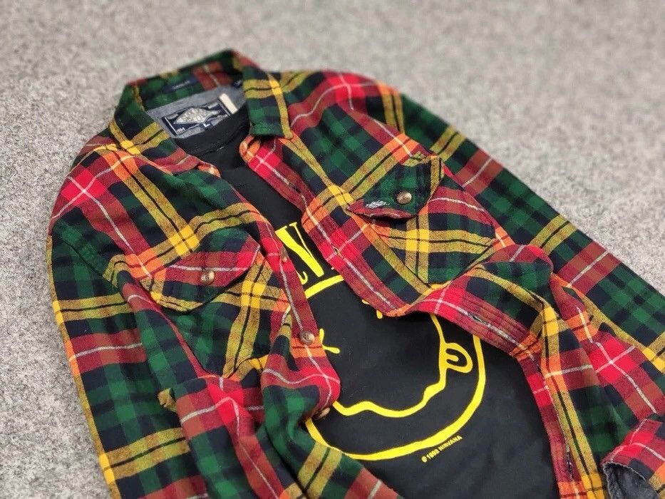 Flannel Vintage Flannel Shirt Travis Scott Style Size US L / EU 52-54 / 3 - 11 Thumbnail