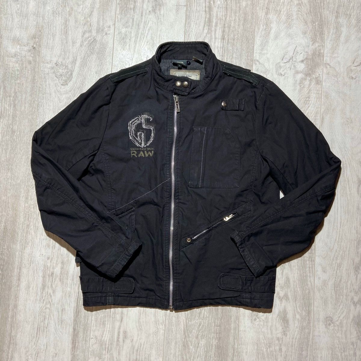 G-Star Vintage G-Star Raw Biker Jacket Size US L / EU 52-54 / 3 - 1 Thumbnail