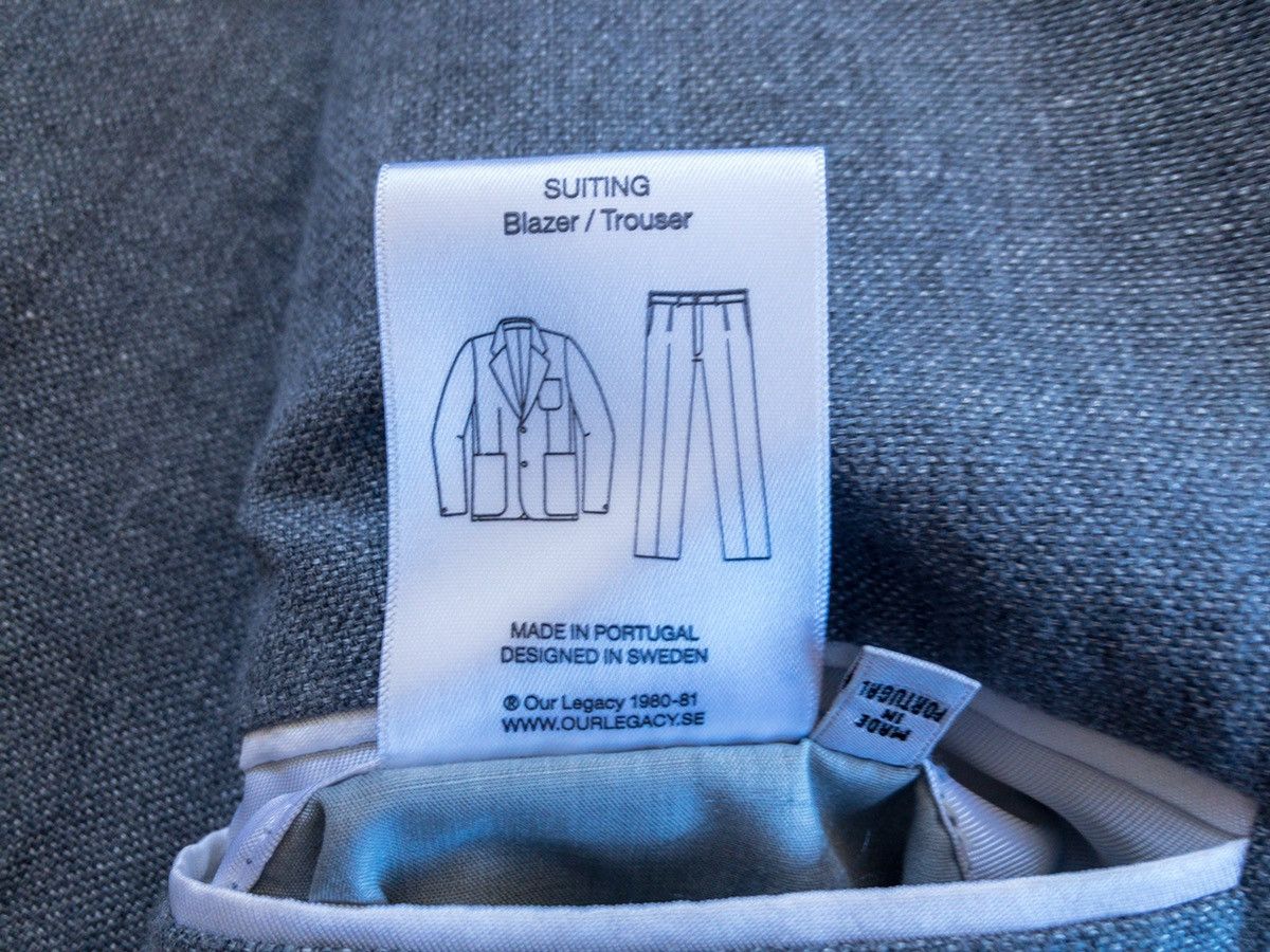 Our Legacy OUR LEGACY LINEN BLAZER SUIT JACKET MEDIUM GREY SELVEDGE Size US M / EU 48-50 / 2 - 5 Thumbnail