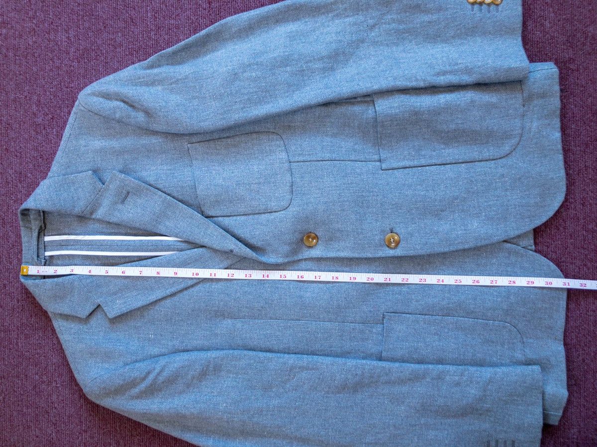Our Legacy OUR LEGACY LINEN BLAZER SUIT JACKET MEDIUM GREY SELVEDGE Size US M / EU 48-50 / 2 - 11 Thumbnail