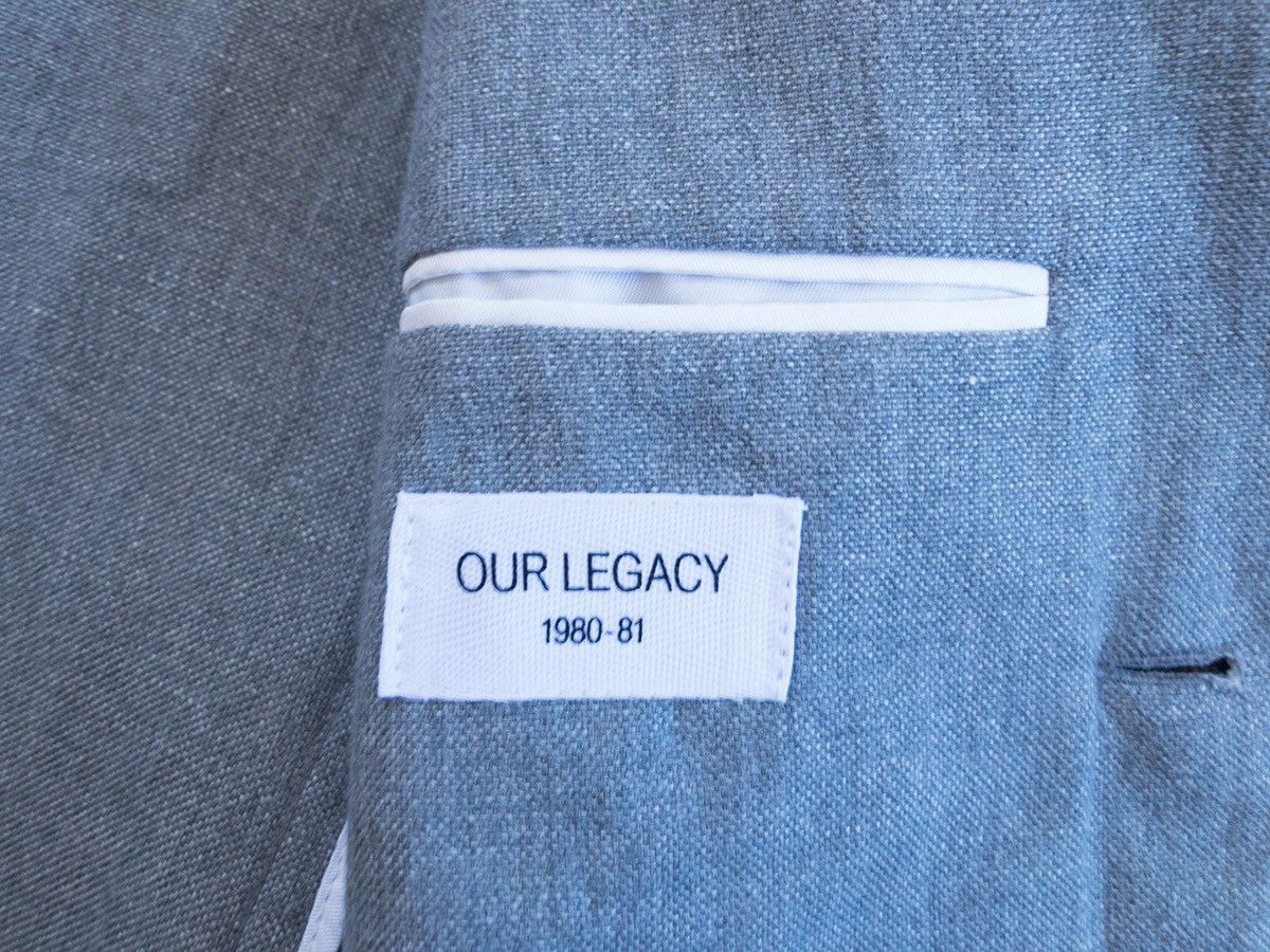 Our Legacy OUR LEGACY LINEN BLAZER SUIT JACKET MEDIUM GREY SELVEDGE Size US M / EU 48-50 / 2 - 3 Thumbnail