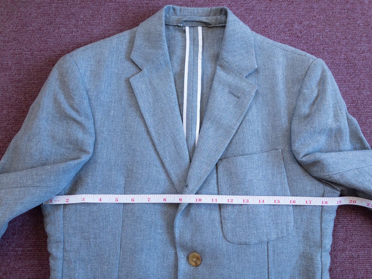 Our Legacy OUR LEGACY LINEN BLAZER SUIT JACKET MEDIUM GREY SELVEDGE Size US M / EU 48-50 / 2 - 6 Thumbnail