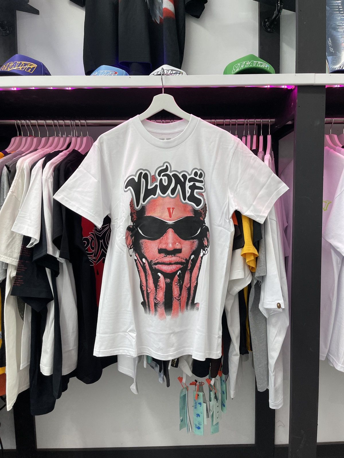 Vlone Vlone X Dennis Rodman White Muy Thai Tee Shirts Grailed