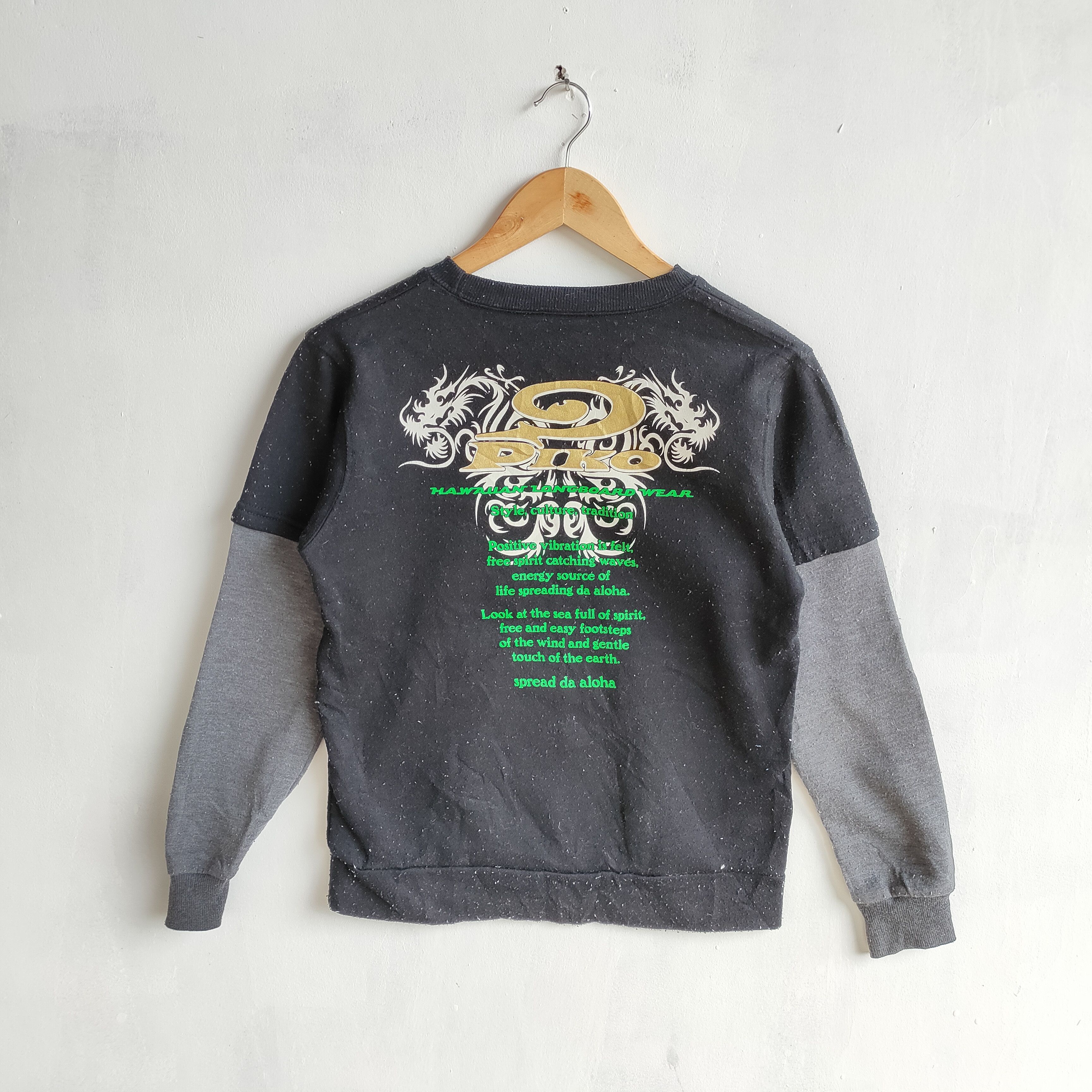 Other PIKO LONGBOARD HAWAIIAN Dragon Graphic Sweatshirt Size US S / EU 44-46 / 1 - 4 Thumbnail