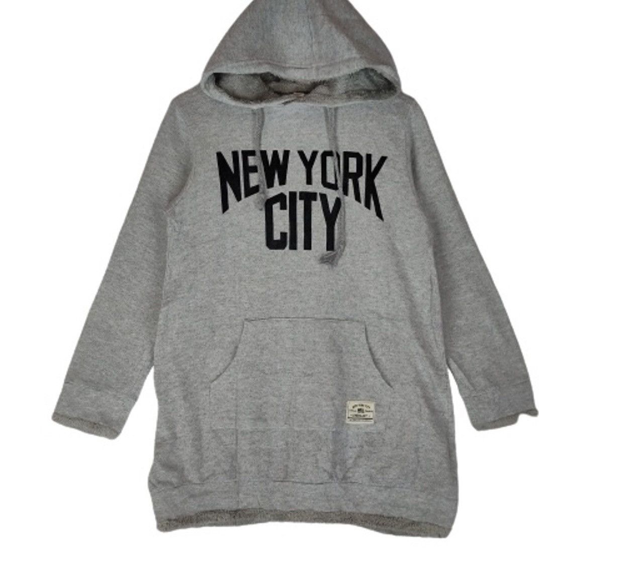 image of Everlast Big Spellout Sherpa Inside Parka Hoodie in Grey, Men's (Size Medium)