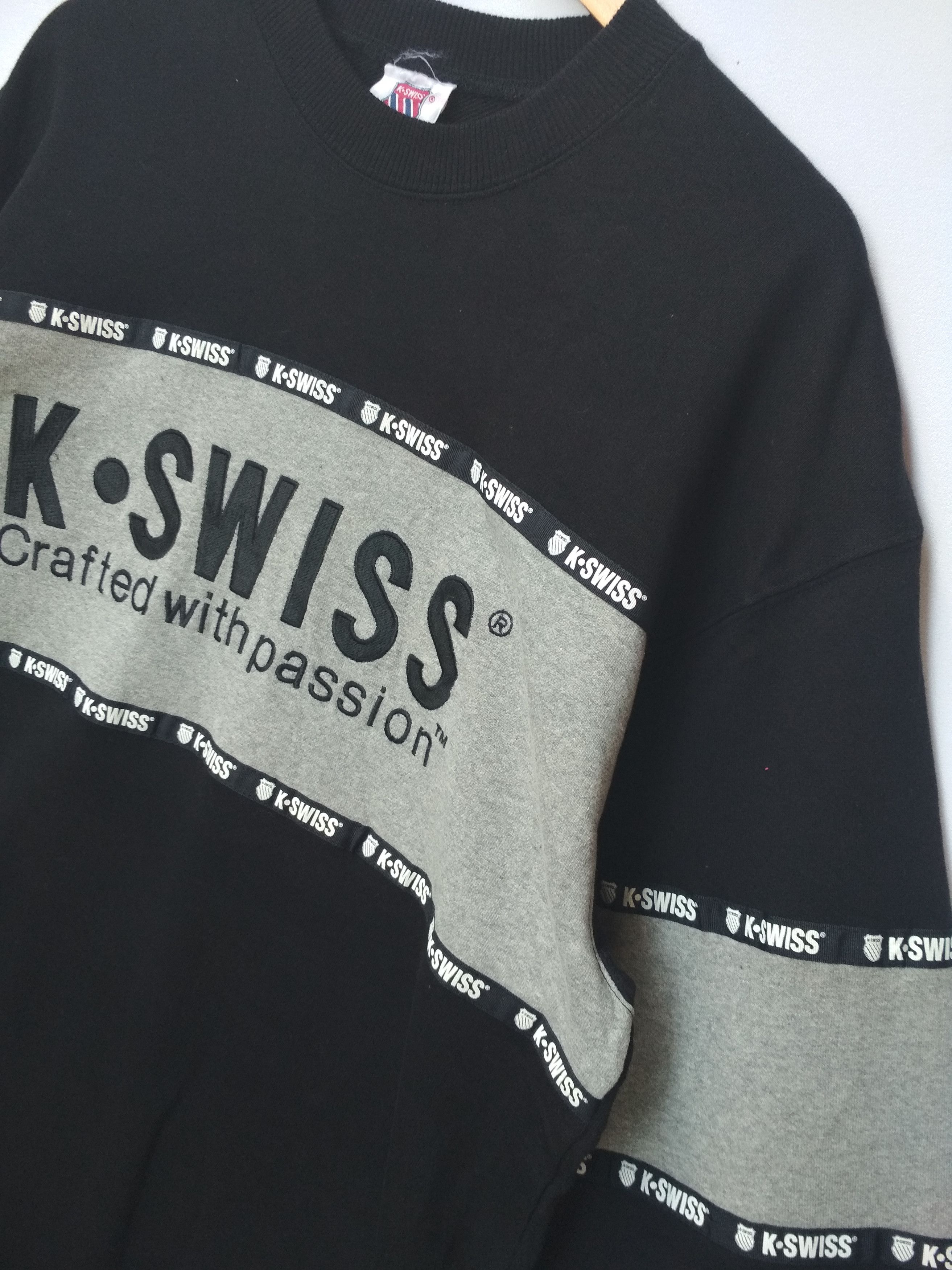 Japanese Brand × K-Swiss K SWISS EMBROIDERED BIG LOGO RARE HIP HOP SWEATSHIRT Size US L / EU 52-54 / 3 - 2 Thumbnail