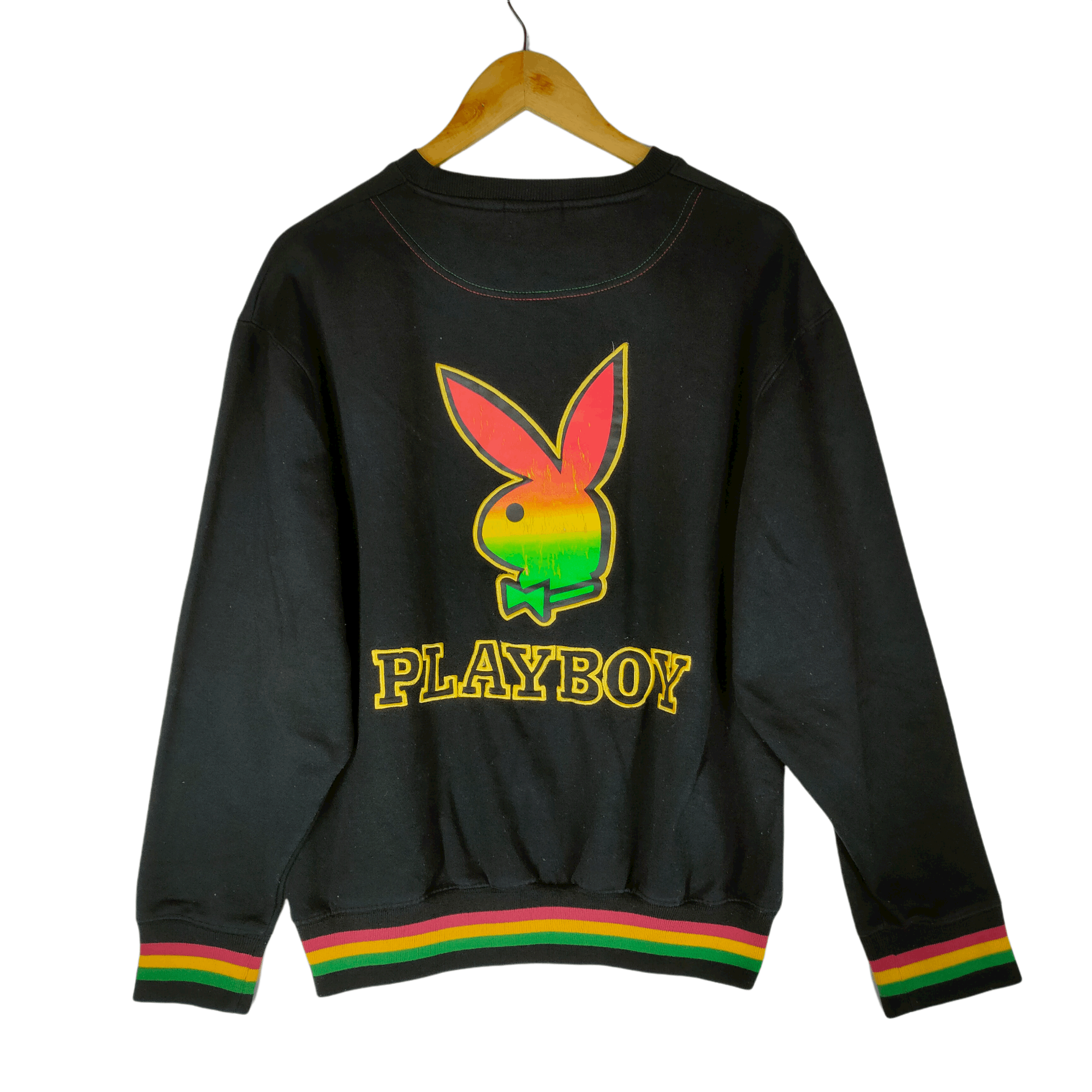 Playboy PLAYBOY RASTA MULTICOLOR Big Embroidery Bunny Sweatshirt Size US L / EU 52-54 / 3 - 1 Thumbnail