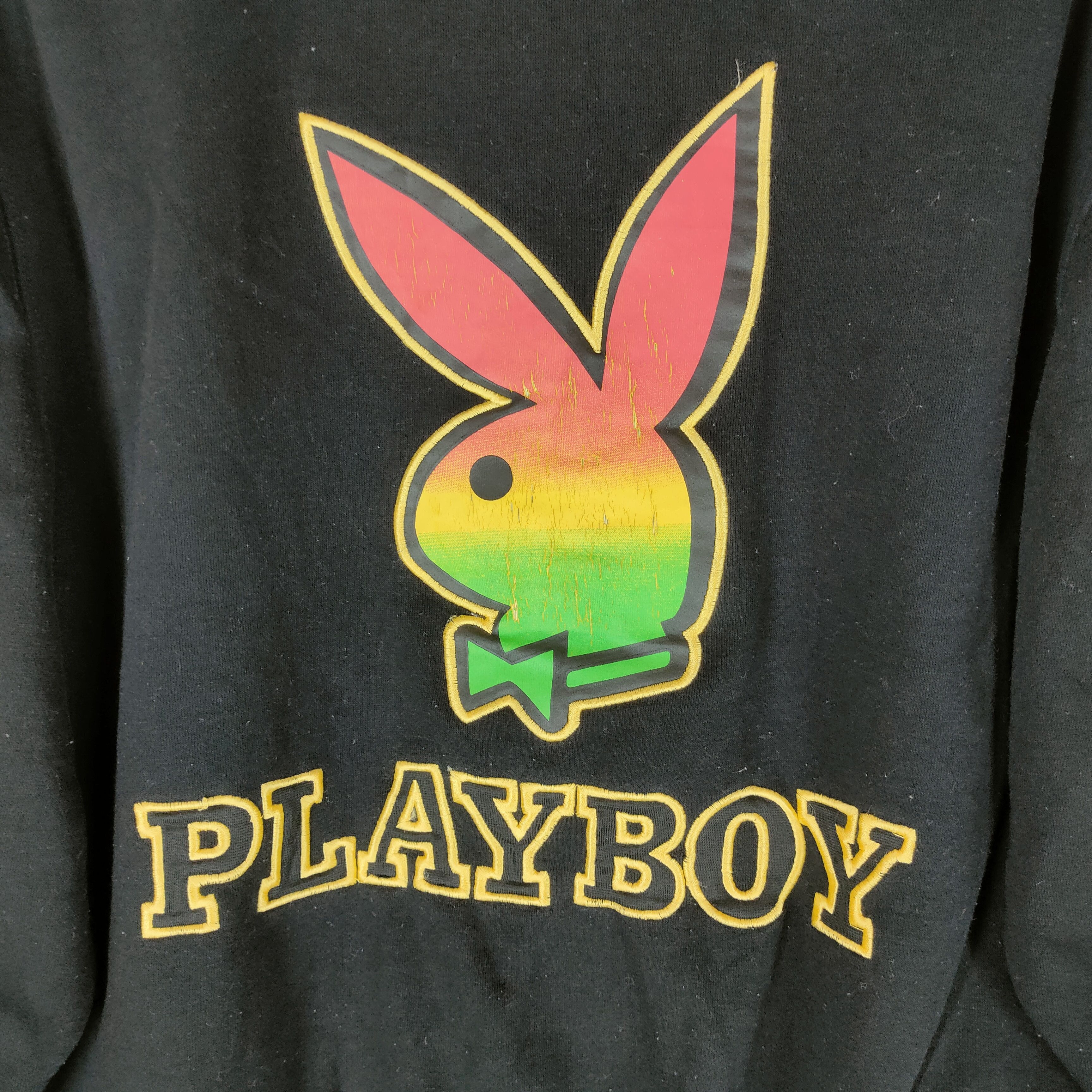 Playboy PLAYBOY RASTA MULTICOLOR Big Embroidery Bunny Sweatshirt Size US L / EU 52-54 / 3 - 6 Thumbnail