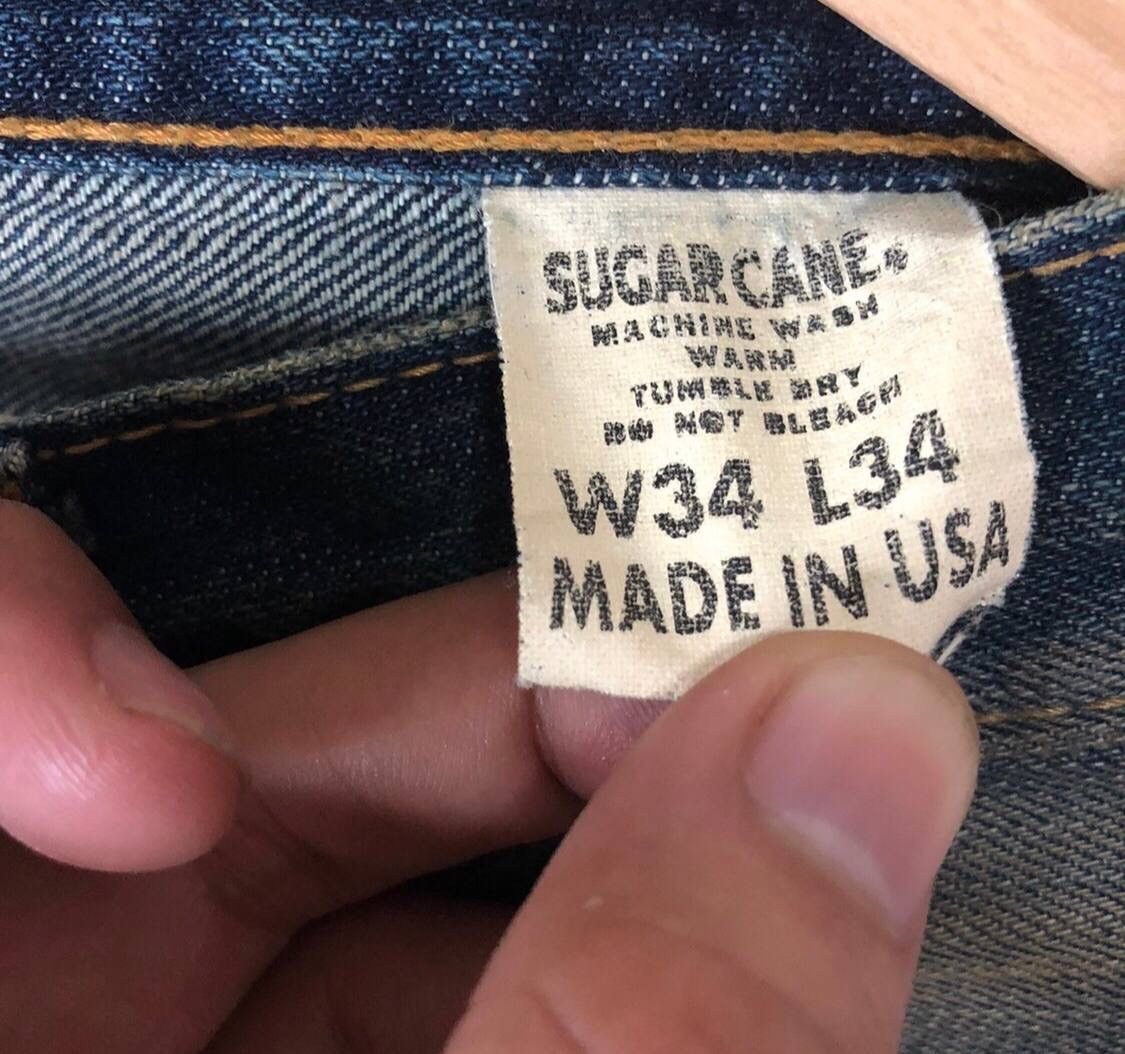 Sugar Cane Thrashed Sugar Cane Distressed Selvedge Jeans USA ERD Grunge Size US 34 / EU 50 - 8 Thumbnail