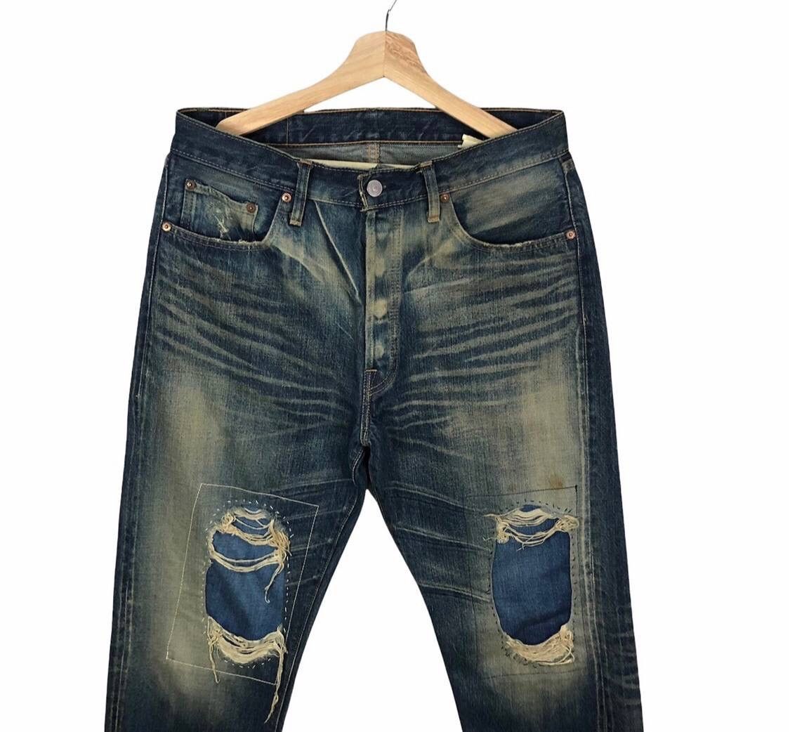 Sugar Cane Thrashed Sugar Cane Distressed Selvedge Jeans USA ERD Grunge Size US 34 / EU 50 - 2 Thumbnail
