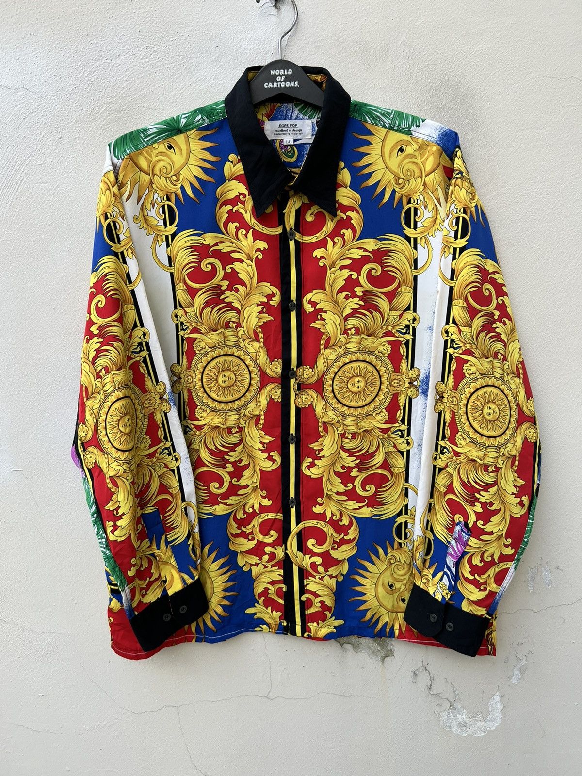 Vintage Vintage 90s RORE POP Japan Miami Baroque Shirt Size US L / EU 52-54 / 3 - 6 Thumbnail