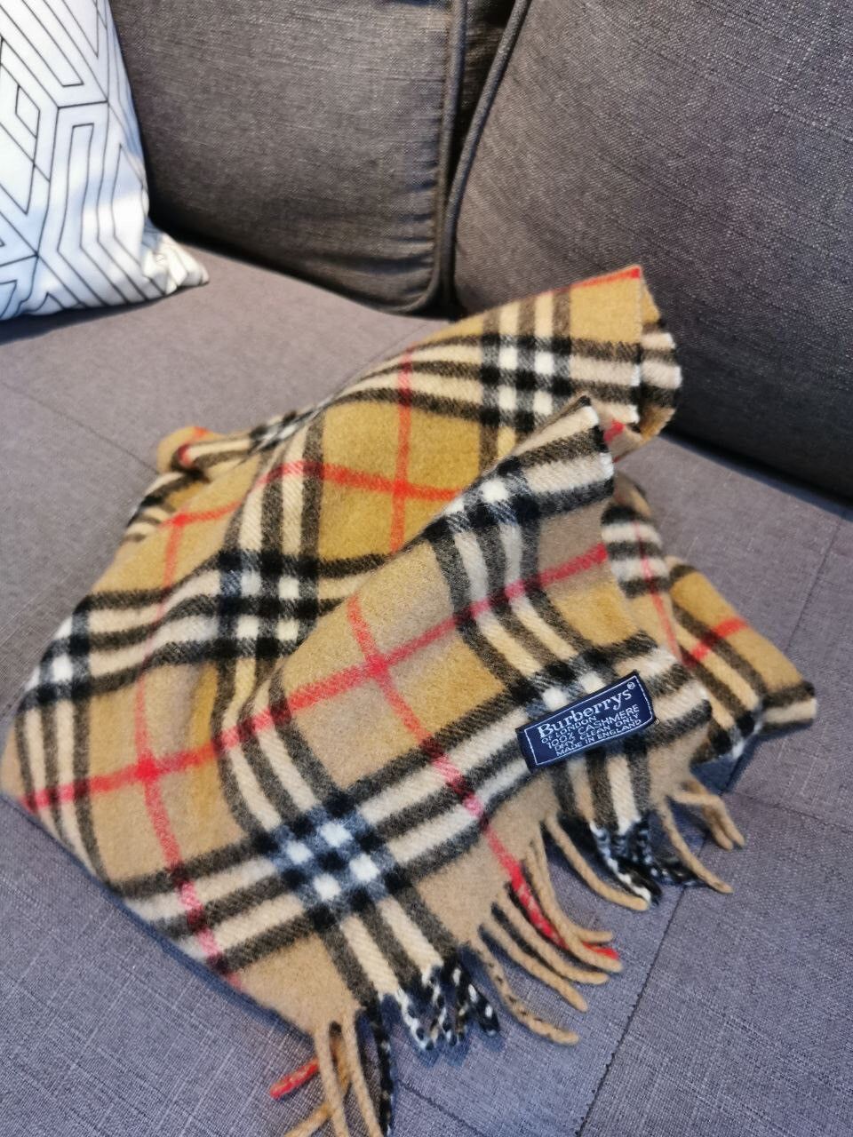 Burberry × Designer × New England Outerwear Burberrys london check wool scarf Size ONE SIZE - 3 Thumbnail