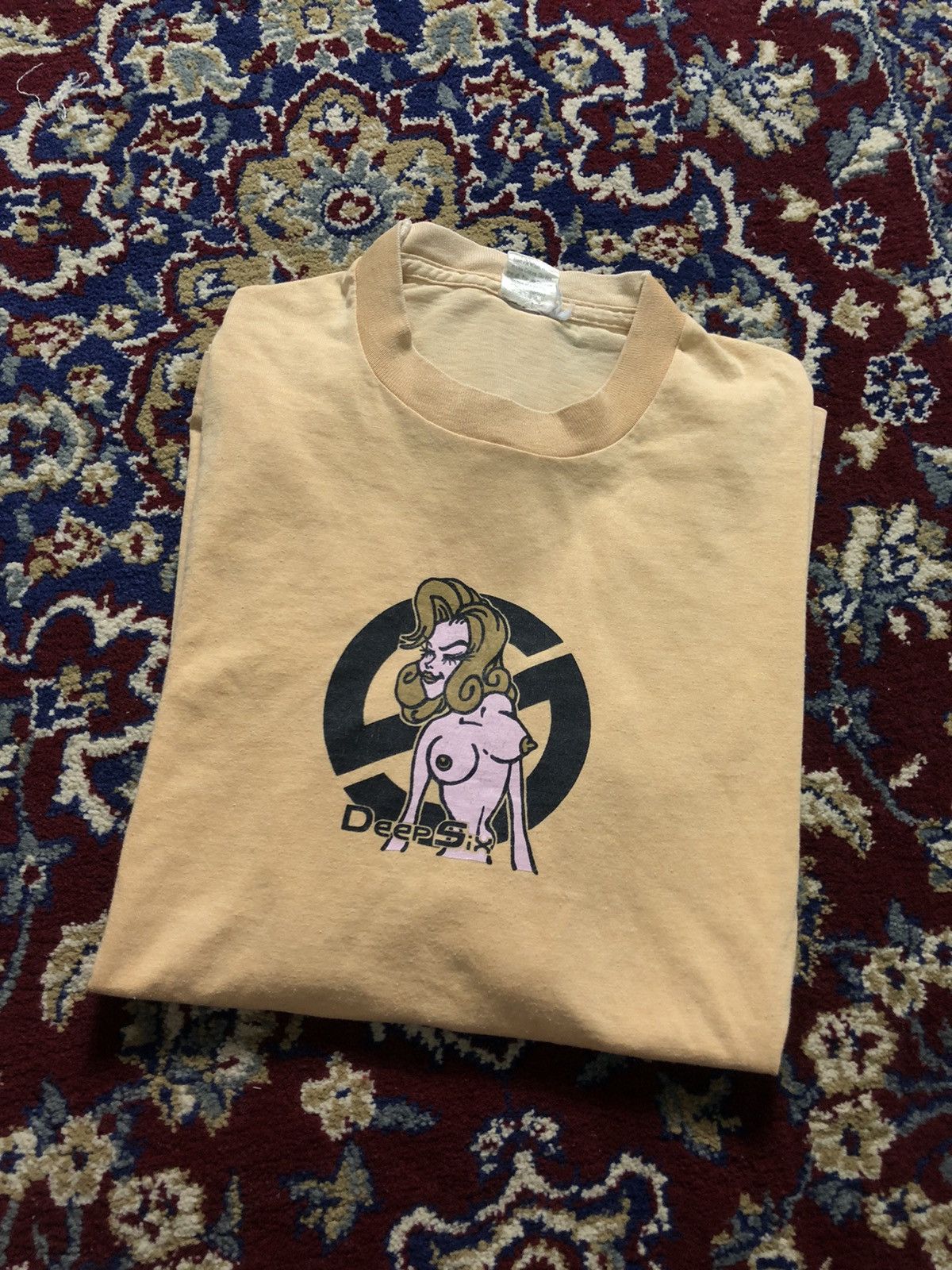 Hook-Ups Vintage 80’s Deepsix Naked Skateboard Not Hook-Ups Shirt Size US S / EU 44-46 / 1 - 2 Thumbnail