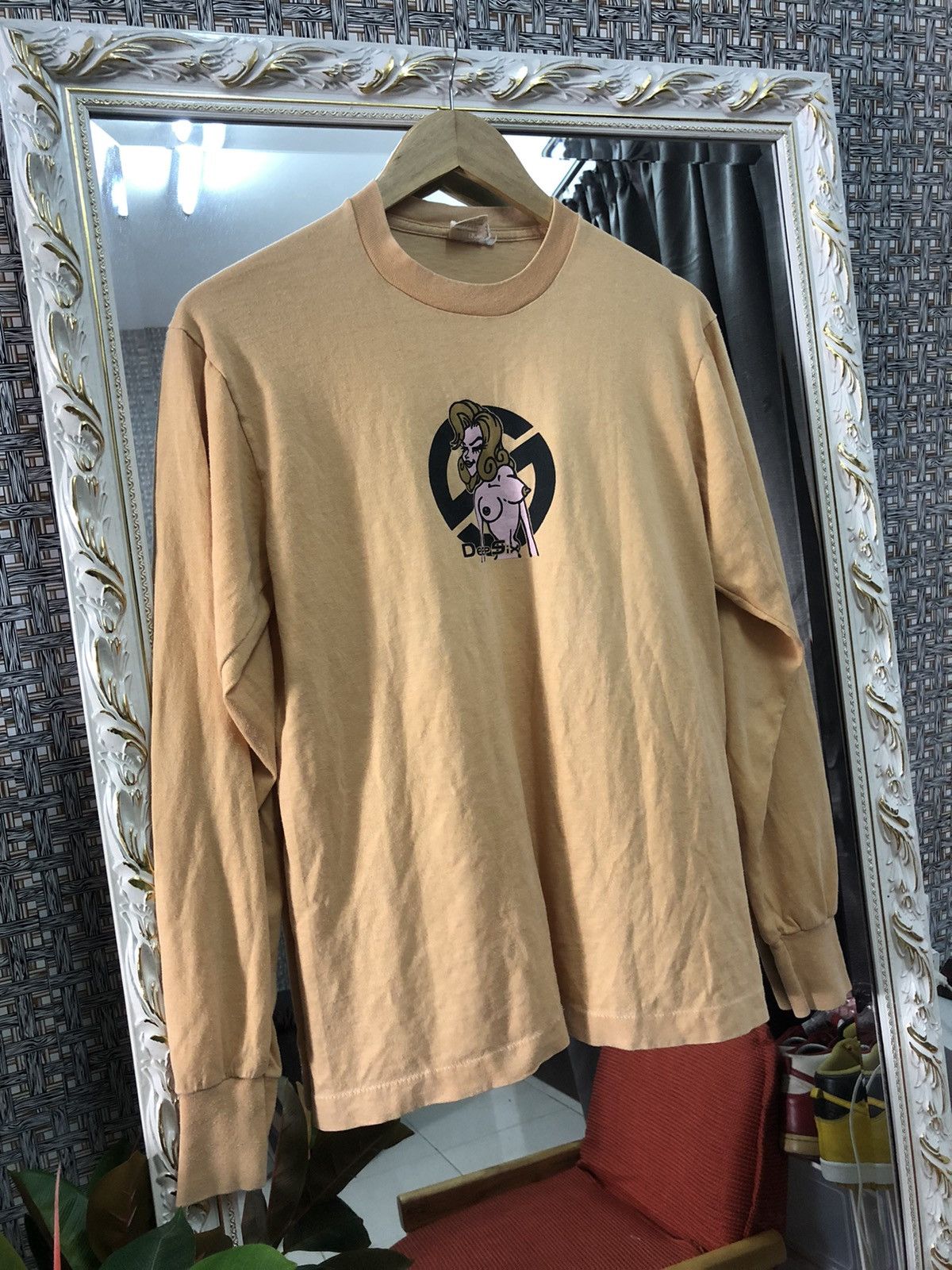 Hook-Ups Vintage 80’s Deepsix Naked Skateboard Not Hook-Ups Shirt Size US S / EU 44-46 / 1 - 4 Thumbnail