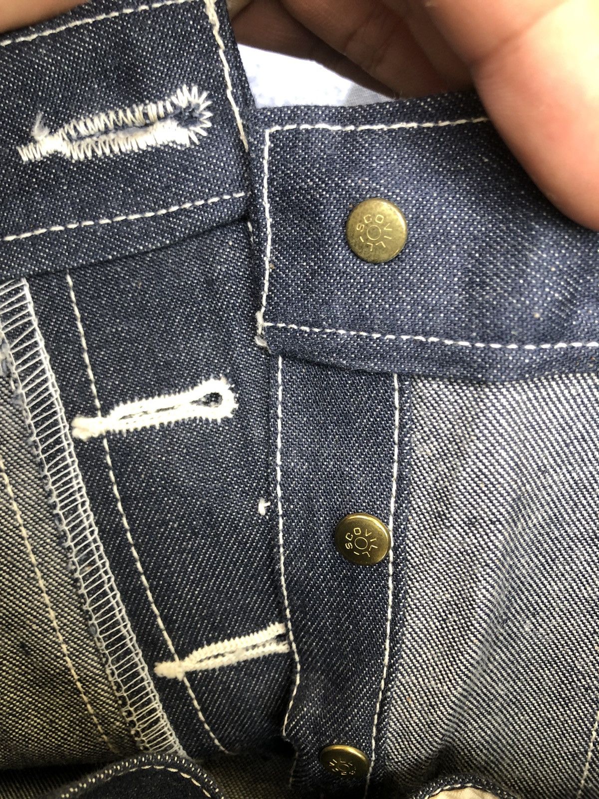 Evisu Rare‼️Vintage’80s🔥EVIS🔥Daicock Handmade Indigo Jeans Size US 27 - 12 Thumbnail